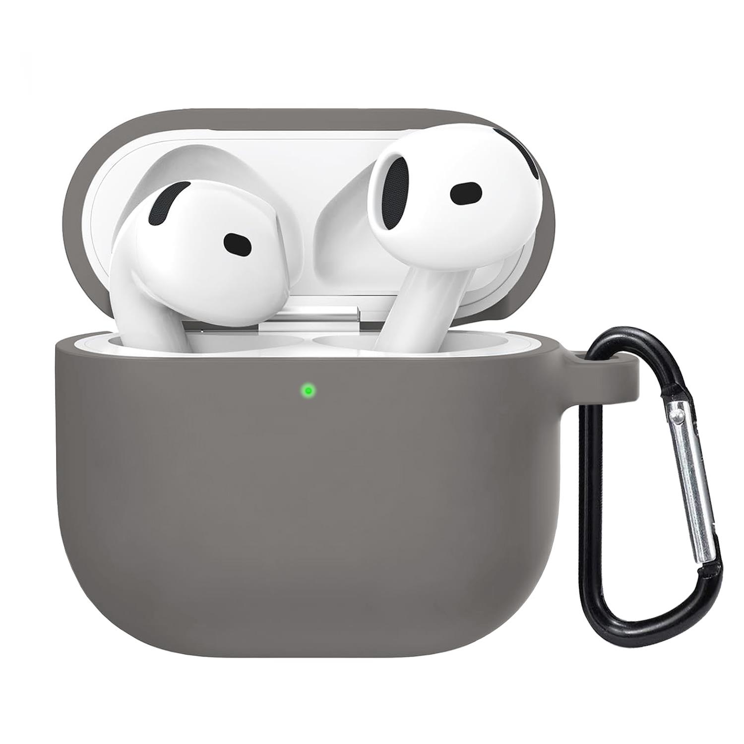 Microsonic Airpods 4 Nesil ANC Liquid Silicone Lansman Gri