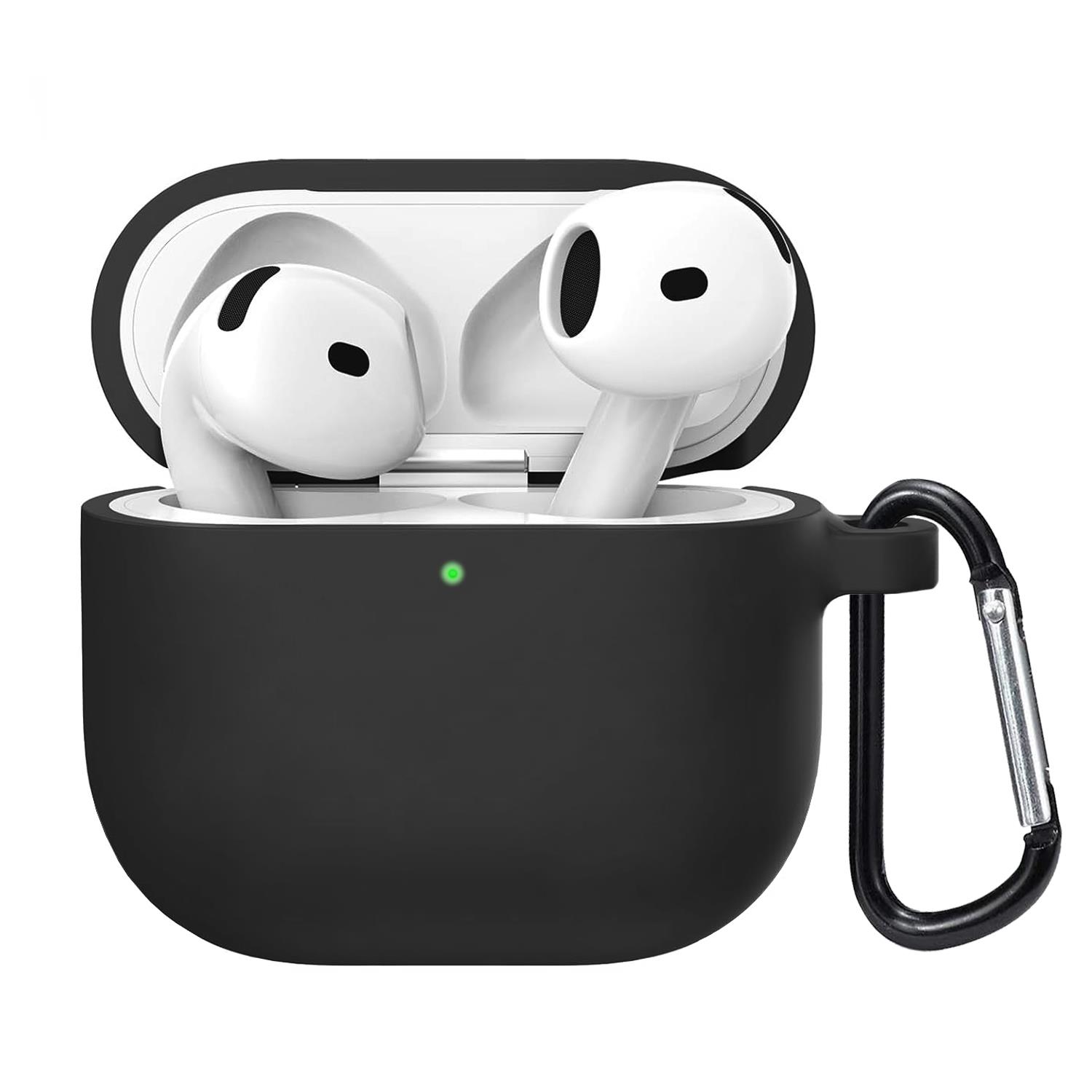 Microsonic Airpods 4 Nesil ANC Liquid Silicone Lansman Siyah