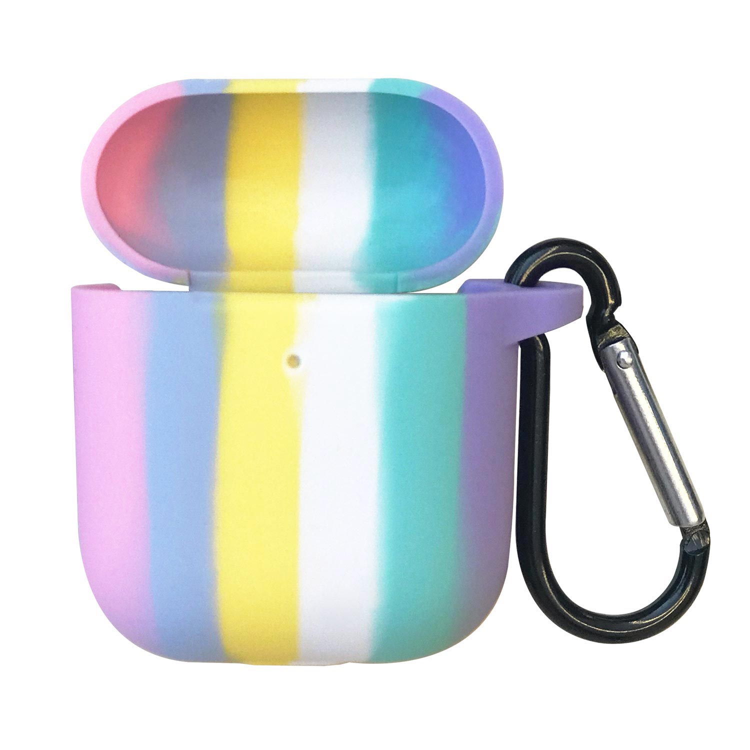 Microsonic Apple AirPods 1 Nesil 2 Nesil Kılıf Painted Rainbow Pattern Renkli