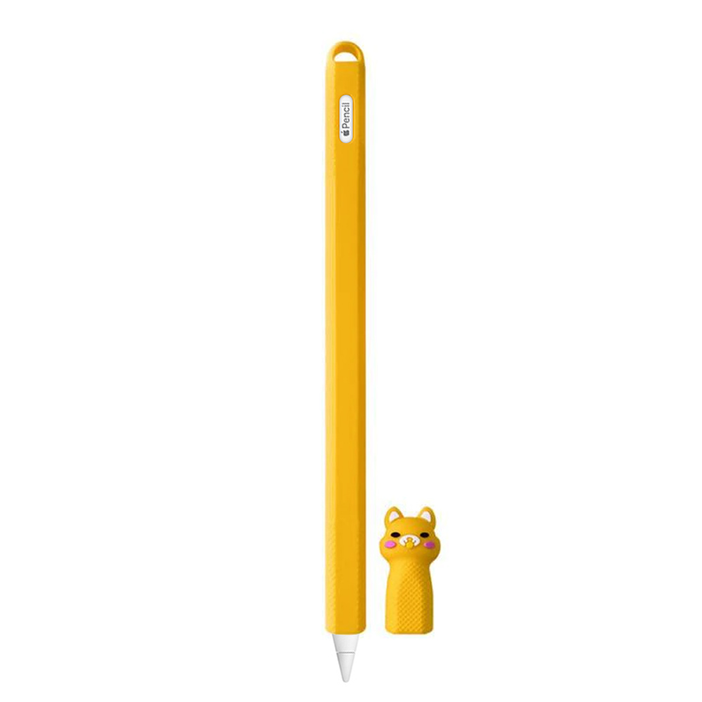 Microsonic Apple Pencil 2 nesil Kılıf Figürlü Silikon Sarı