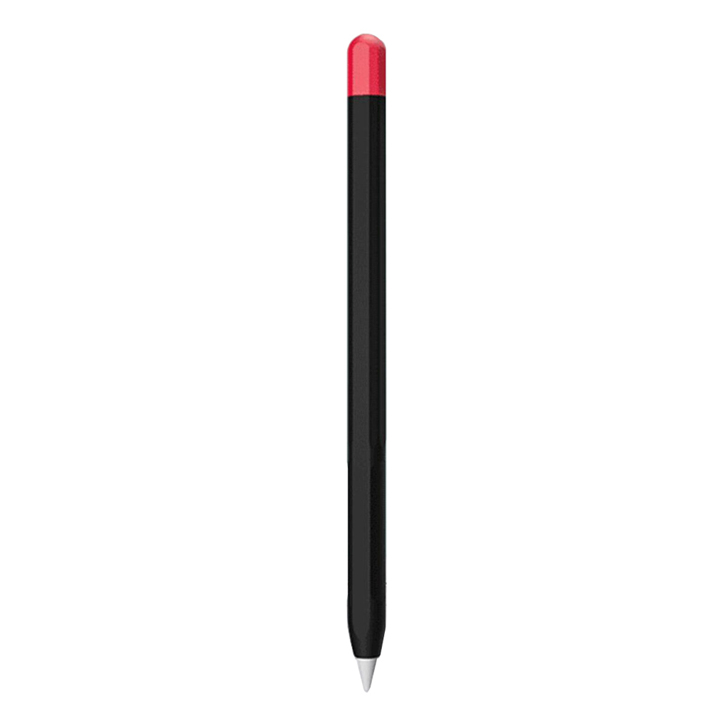 Microsonic Apple Pencil 2 nesil Kılıf Mat Silikon Kırmızı Siyah