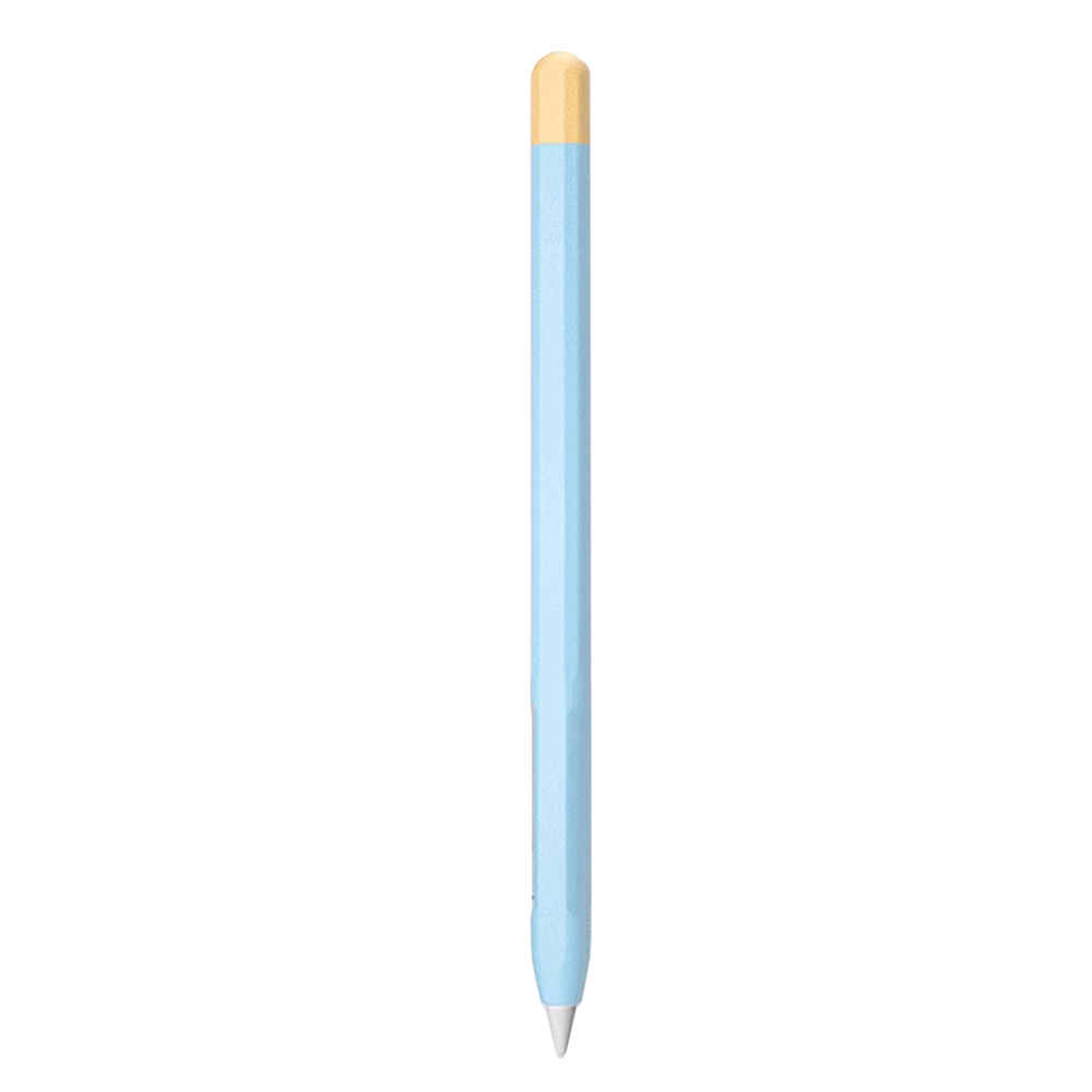Microsonic Apple Pencil 2 nesil Kılıf Mat Silikon Sarı Mavi