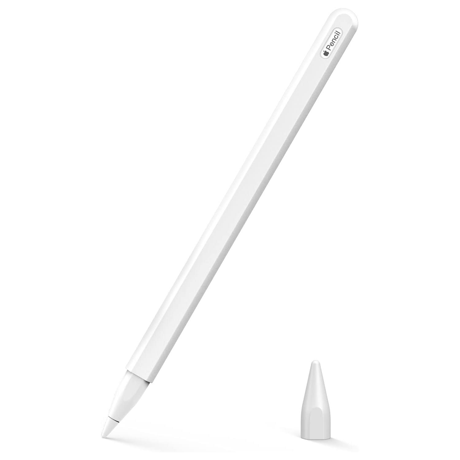 Microsonic Apple Pencil 2 nesil Kılıf Mat Silikon V2 Beyaz