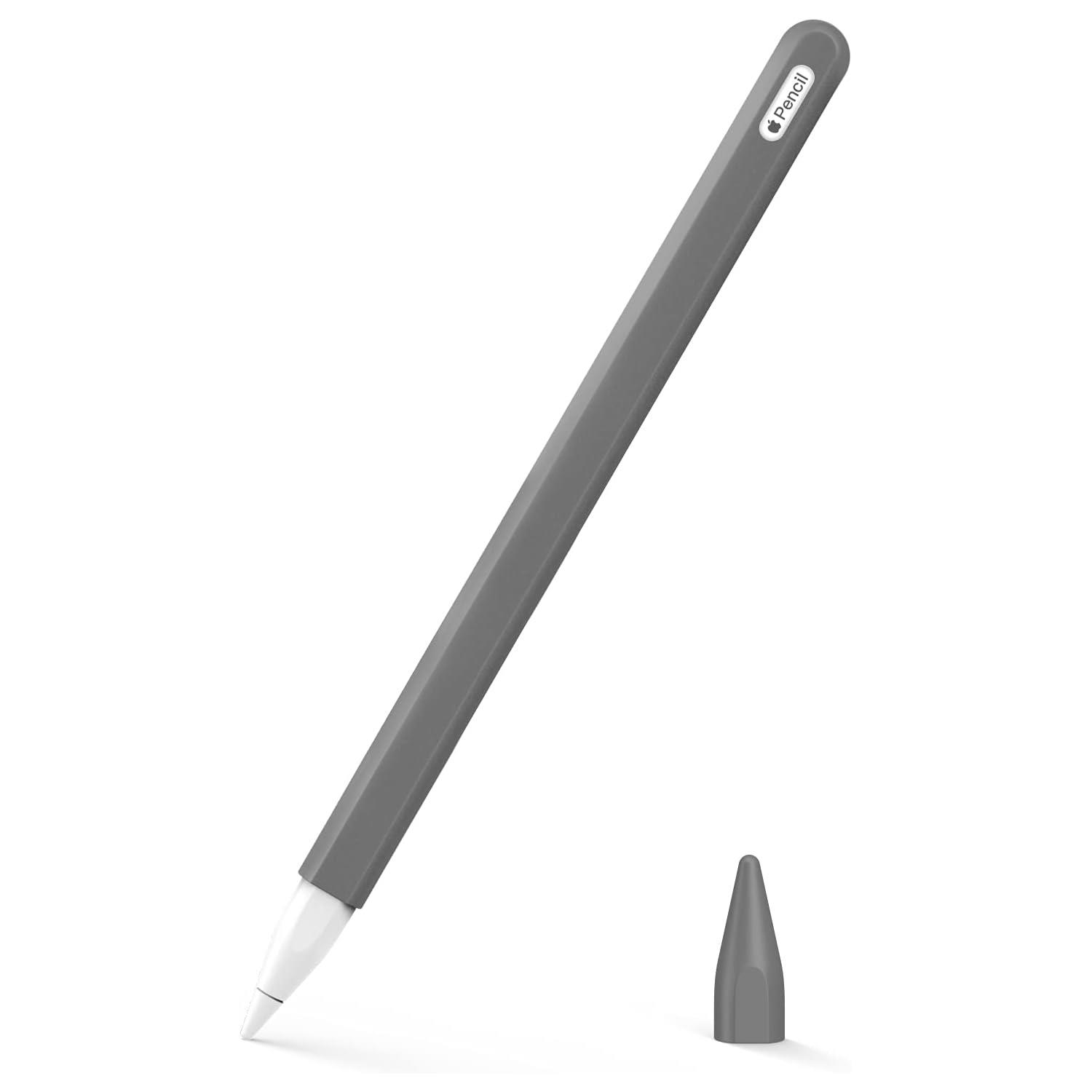 Microsonic Apple Pencil 2 nesil Kılıf Mat Silikon V2 Koyu Gri