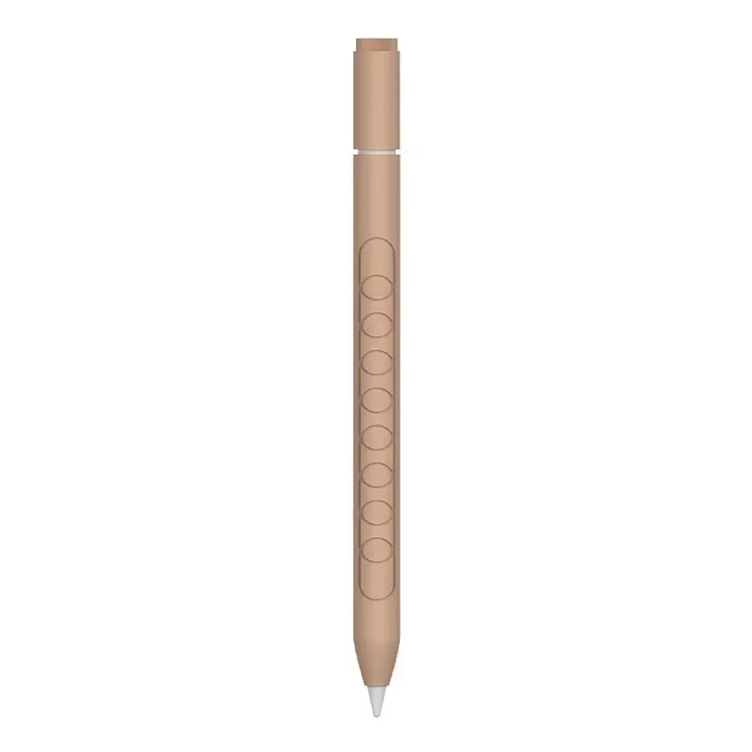 Microsonic Apple Pencil Pro Kılıf Mat Silikon Kahverengi