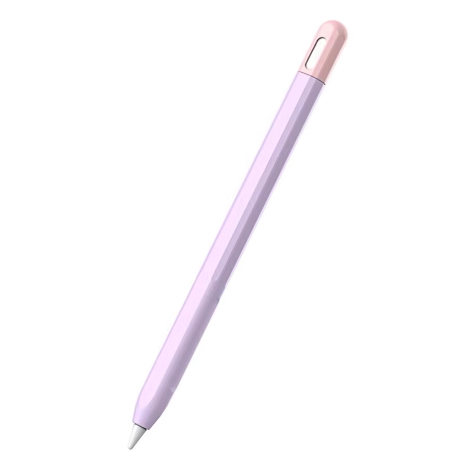 Microsonic Apple Pencil Pro Kılıf Mat Silikon Pembe Lila