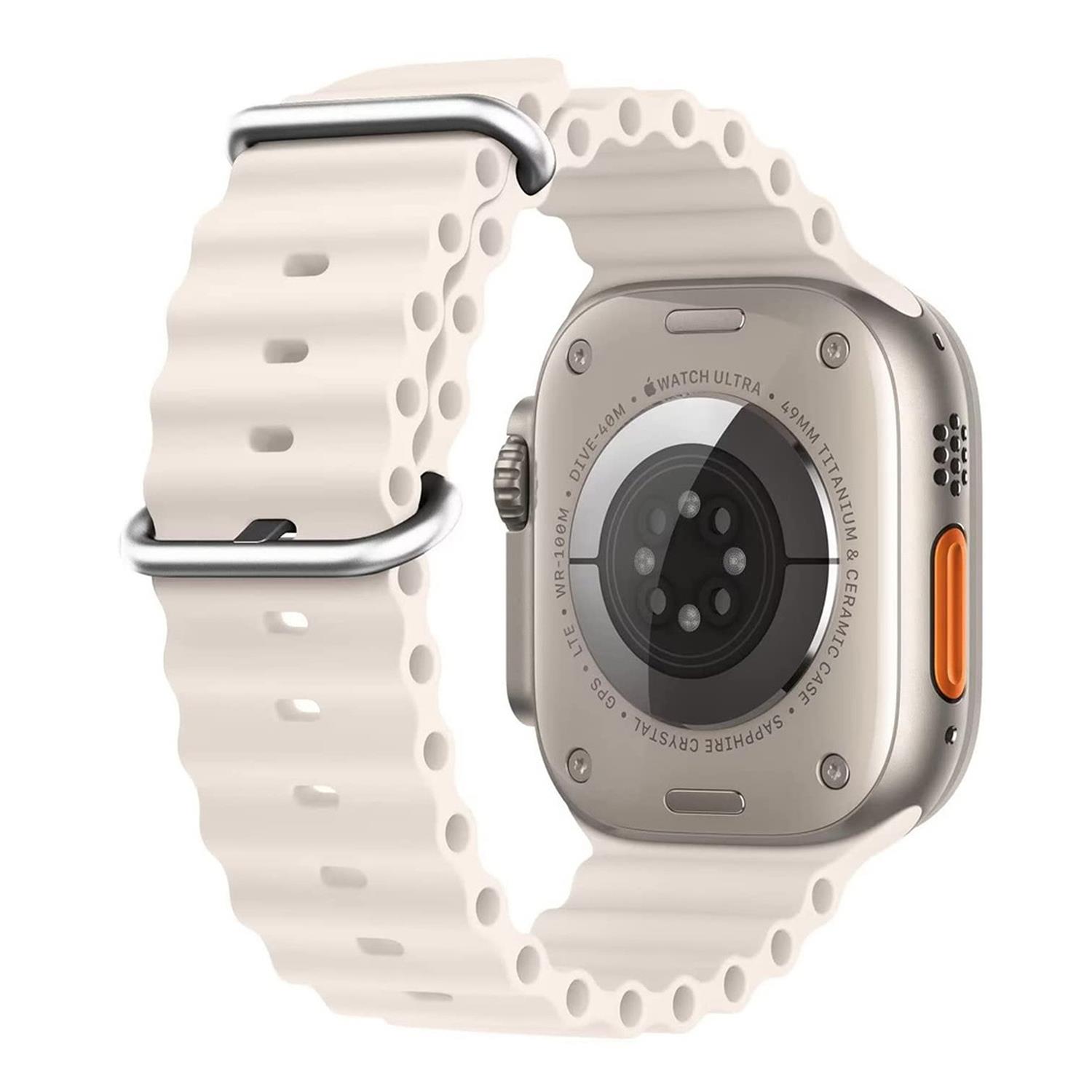 Microsonic Apple Watch SE 2022 40mm Kordon Ocean Band Bej