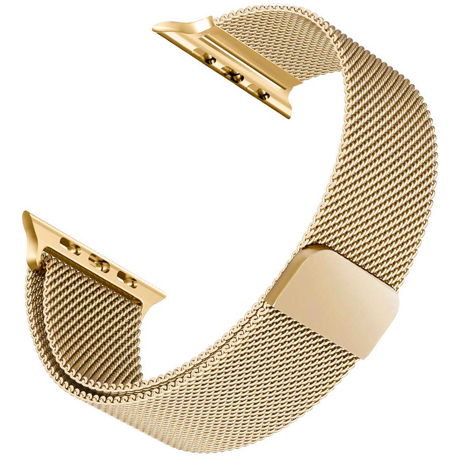 Microsonic Apple Watch Series 9 45mm Milanese Loop Kordon Gold