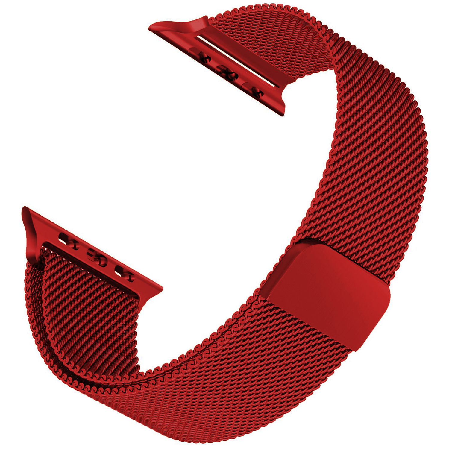 Microsonic Apple Watch Ultra 2 Milanese Loop Kordon Koyu Kırmızı