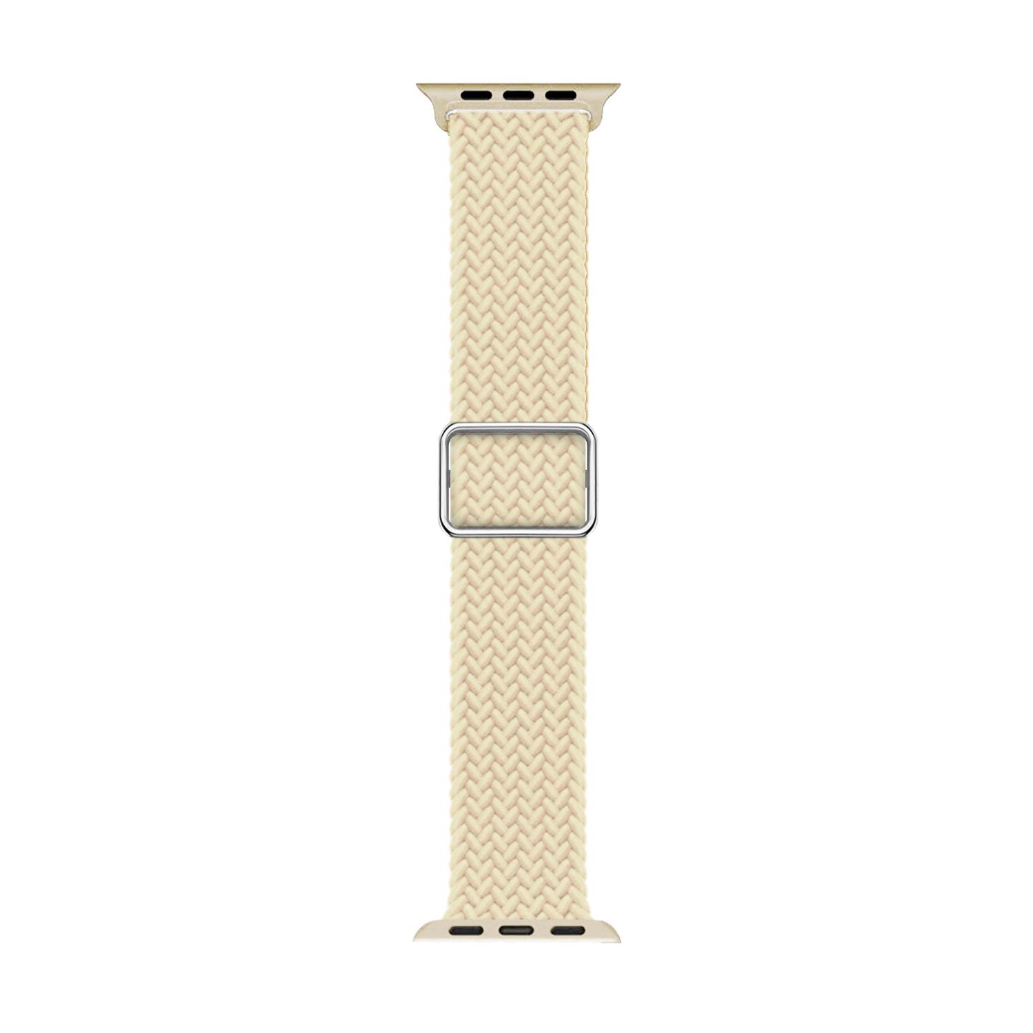 Microsonic Apple Watch Series 10 46mm Kordon Knitted Fabric Loop Bej