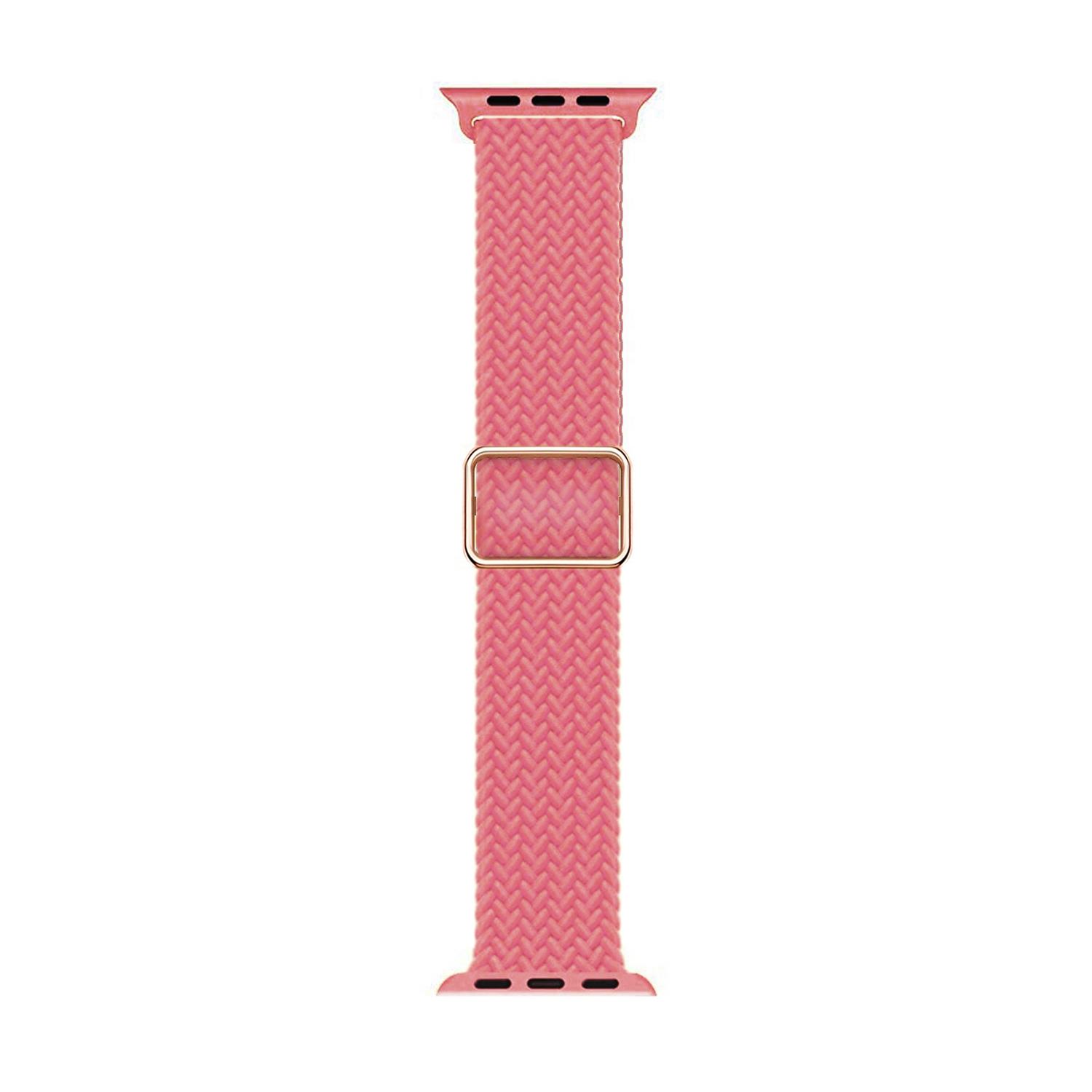 Microsonic Apple Watch Ultra 2 Kordon Knitted Fabric Loop Pembe