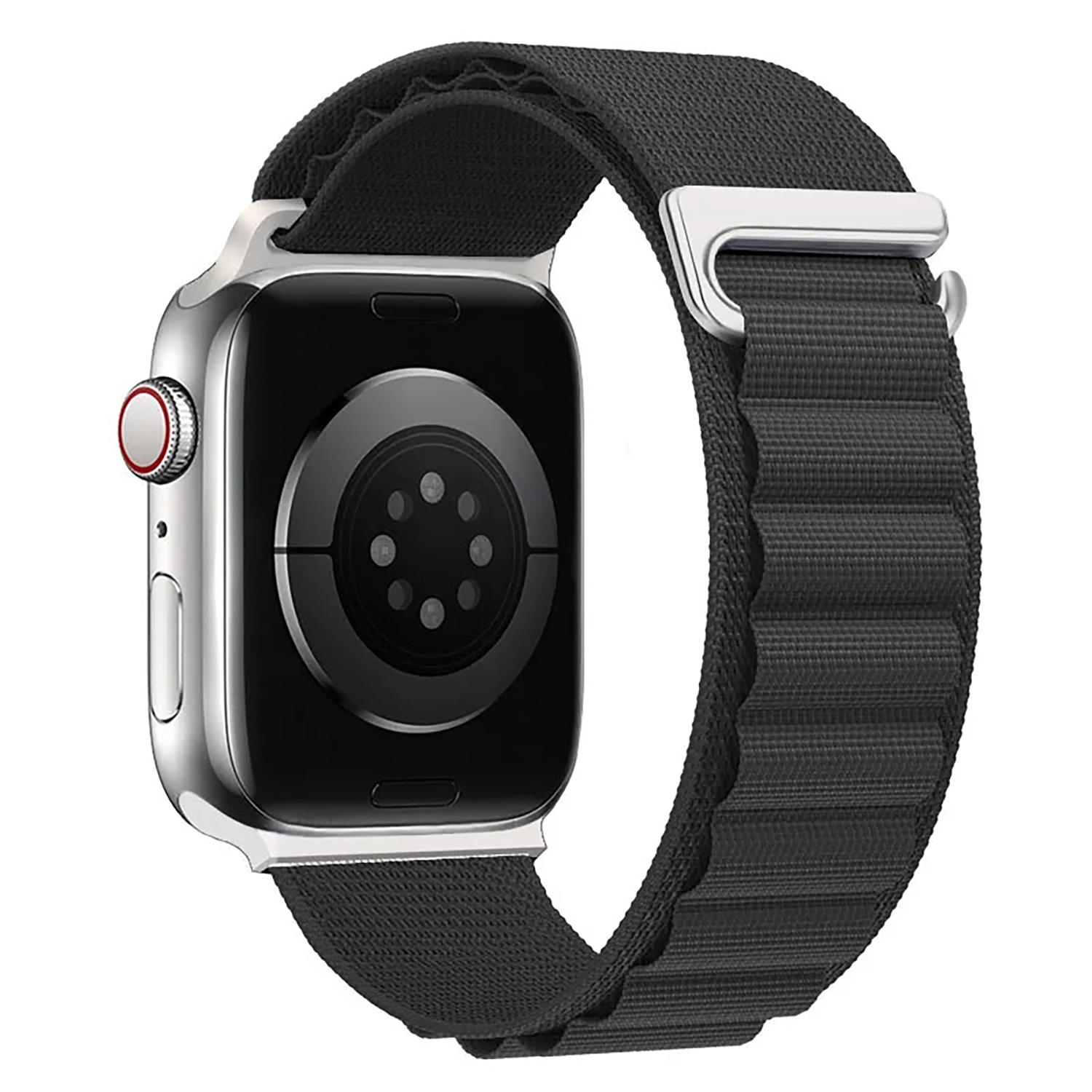 Microsonic Apple Watch Series 7 41mm Kordon Alps Spin Siyah