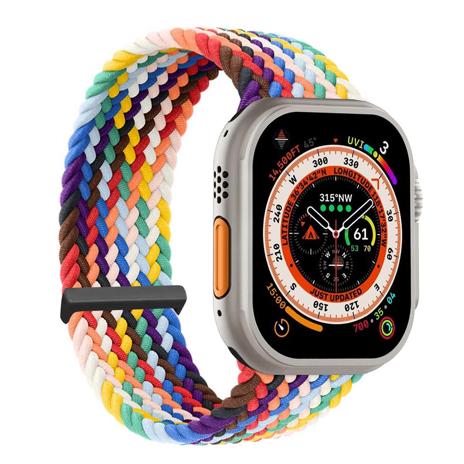 Microsonic Apple Watch Series 8 45mm Kordon Large Size 160mm Knitted Fabric Single Loop Pride Edition