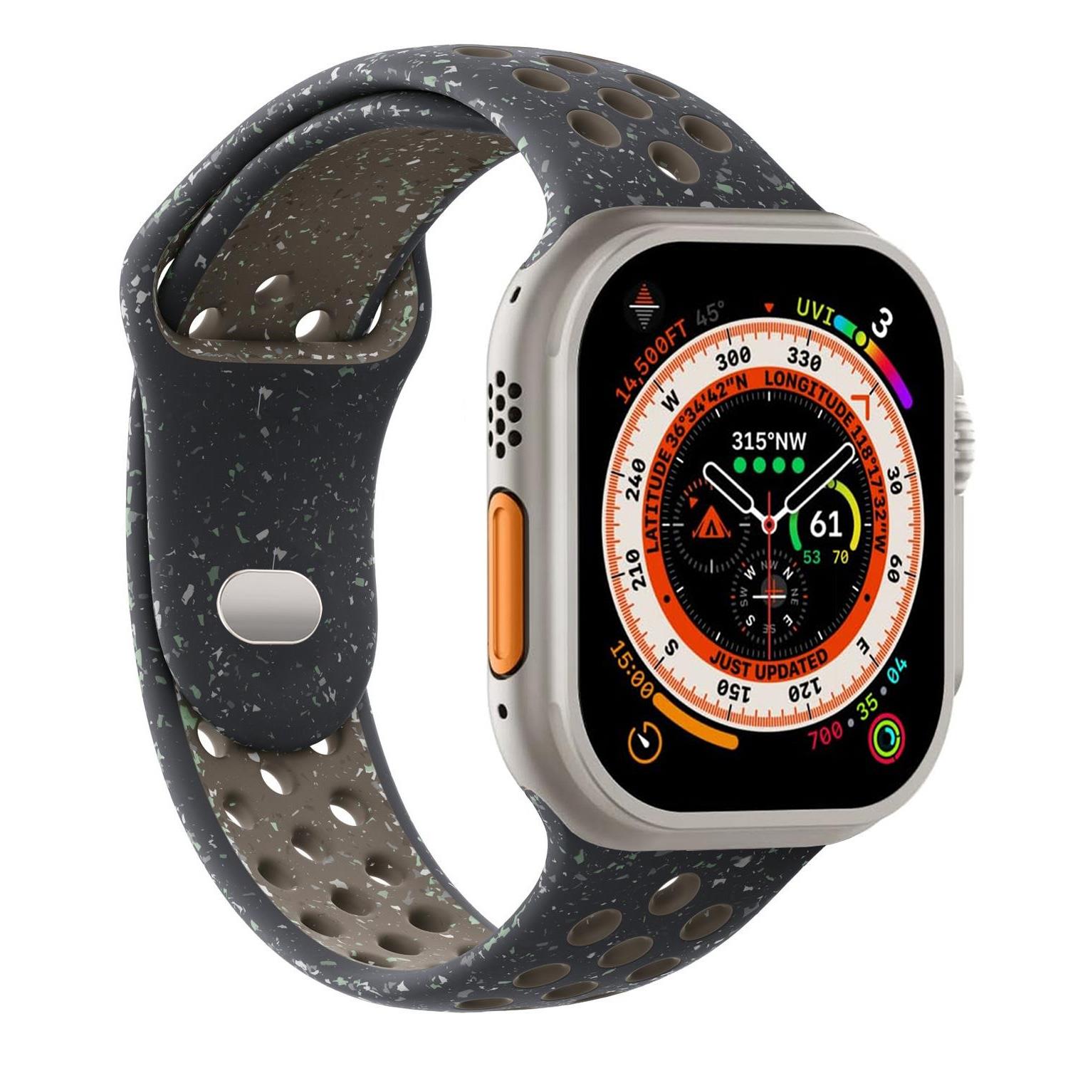 Microsonic Apple Watch Ultra 2 Kordon Flame Circle Siyah