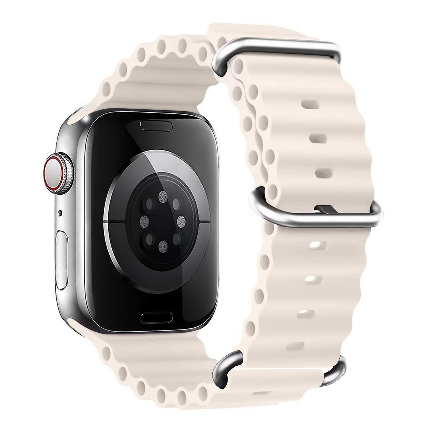 Microsonic Apple Watch Ultra 2 Kordon Aqua Belt Bej