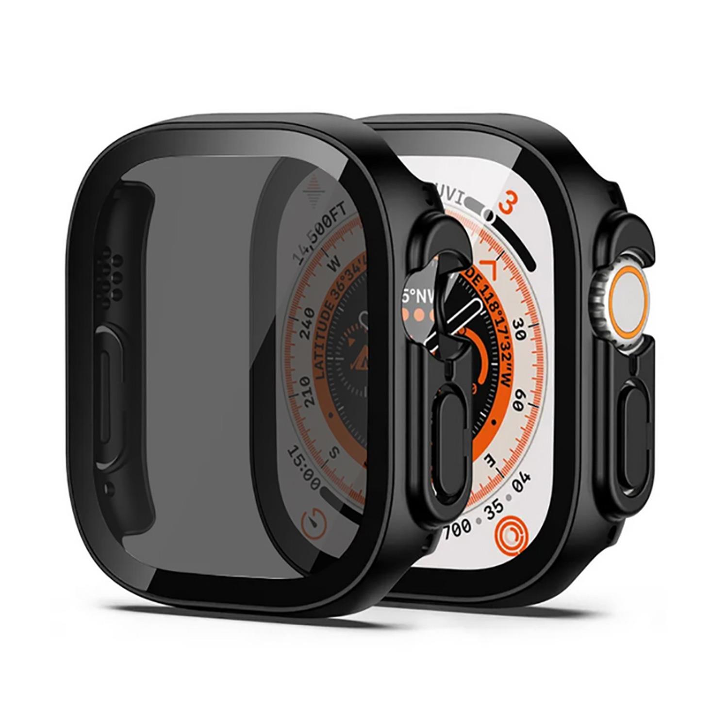 Microsonic Apple Watch Ultra Kılıf Privacy Gizlilik Filtreli WatchBand Siyah