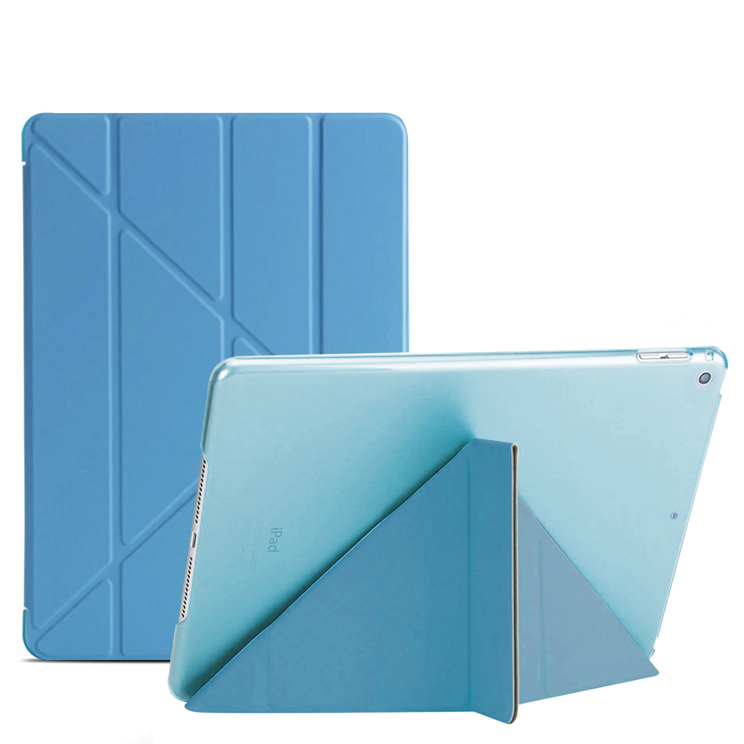 Microsonic Apple iPad 10 2 9 Nesil A2602-A2604-A2603-A2605 Folding Origami Design Kılıf Turkuaz
