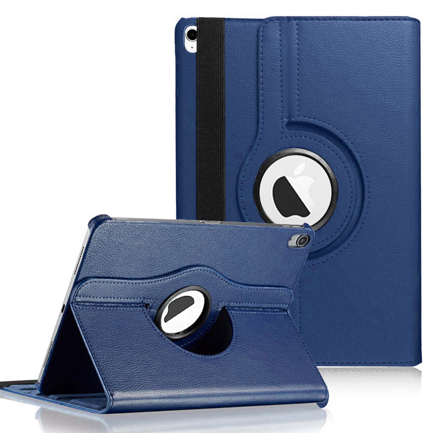 Microsonic Apple iPad Air 13 2025 Kılıf A3268-A3269 360 Rotating Stand Deri Lacivert