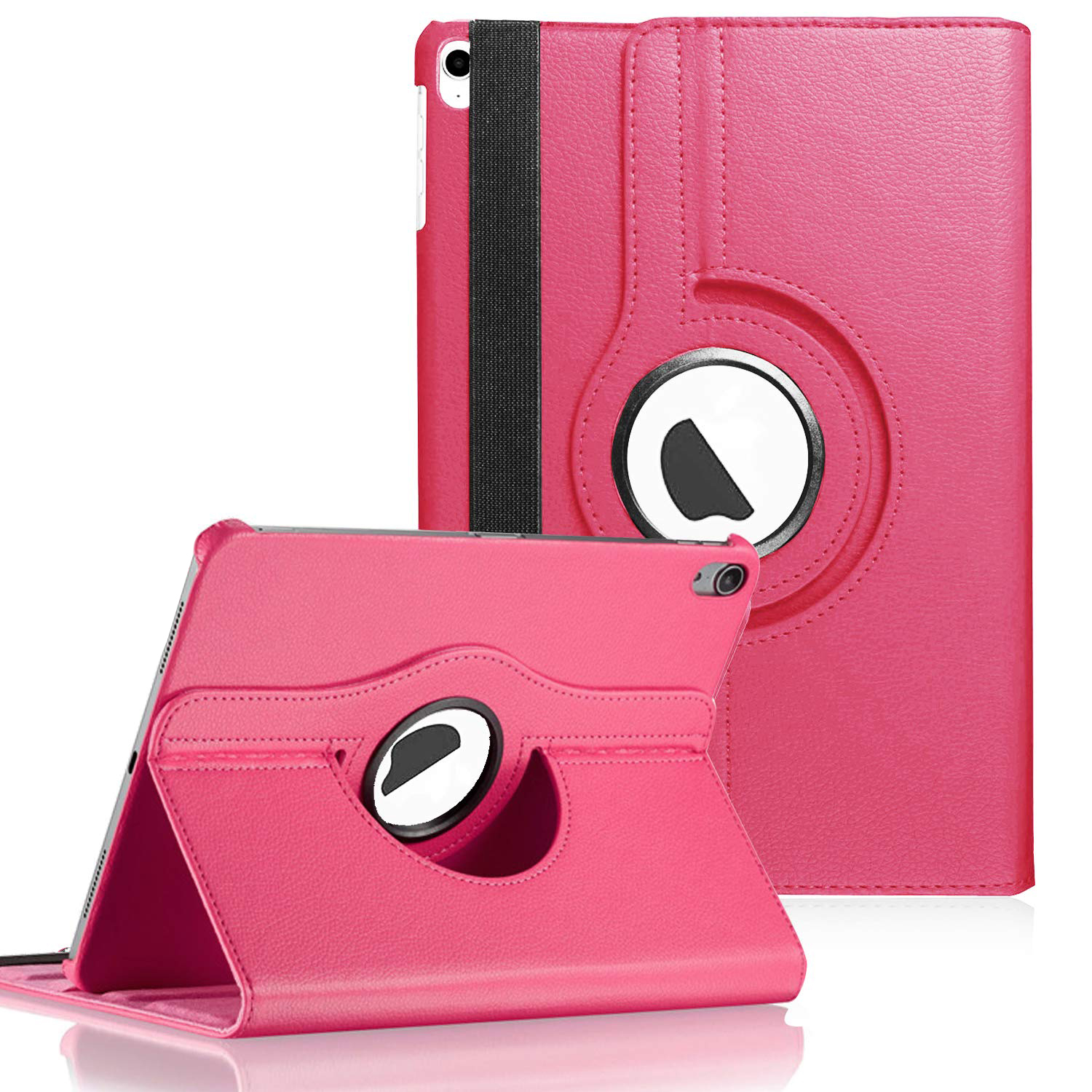 Microsonic Apple iPad Air 13 2025 Kılıf A3268-A3269 360 Rotating Stand Deri Pembe