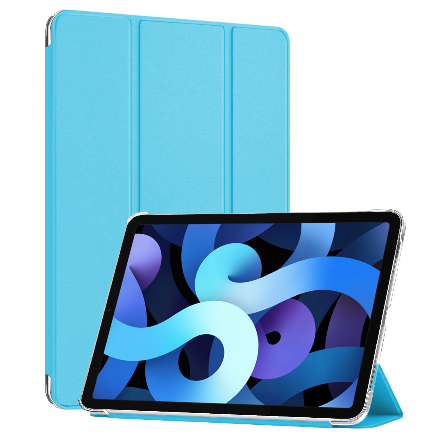 Microsonic Apple iPad Air 13 2025 Kılıf A3268-A3269 Slim Translucent Back Smart Cover Mavi