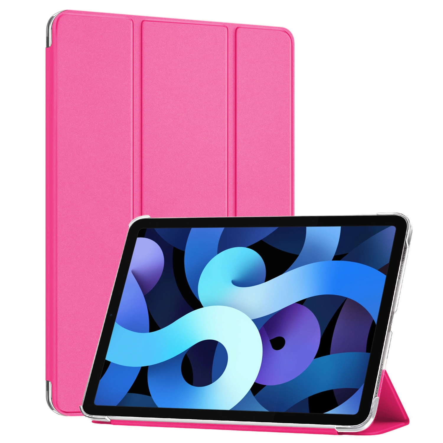 Microsonic Apple iPad Air 13 2025 Kılıf A3268-A3269 Slim Translucent Back Smart Cover Pembe
