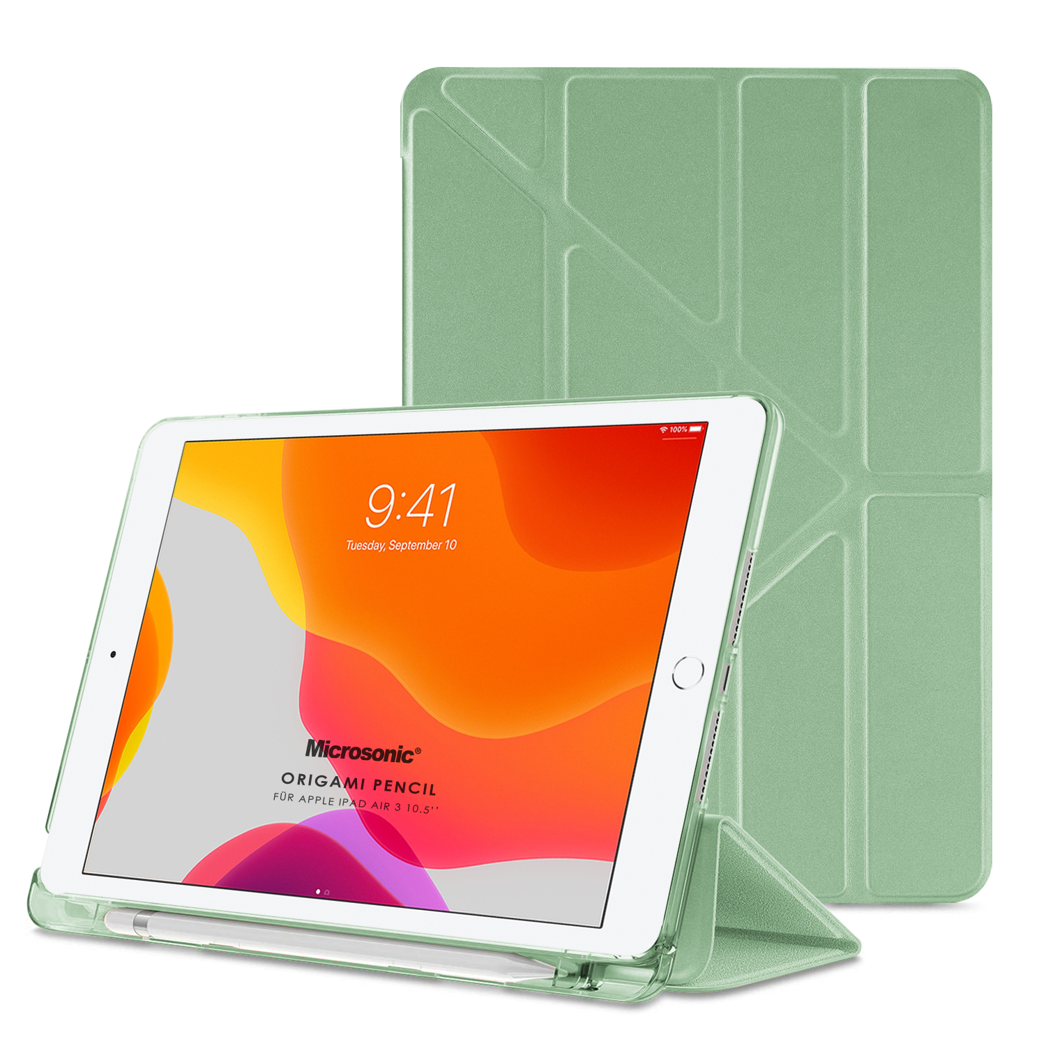 Microsonic Apple iPad Pro 10 5 Kılıf A1701-A1709-A1852 Origami Pencil Açık Yeşil