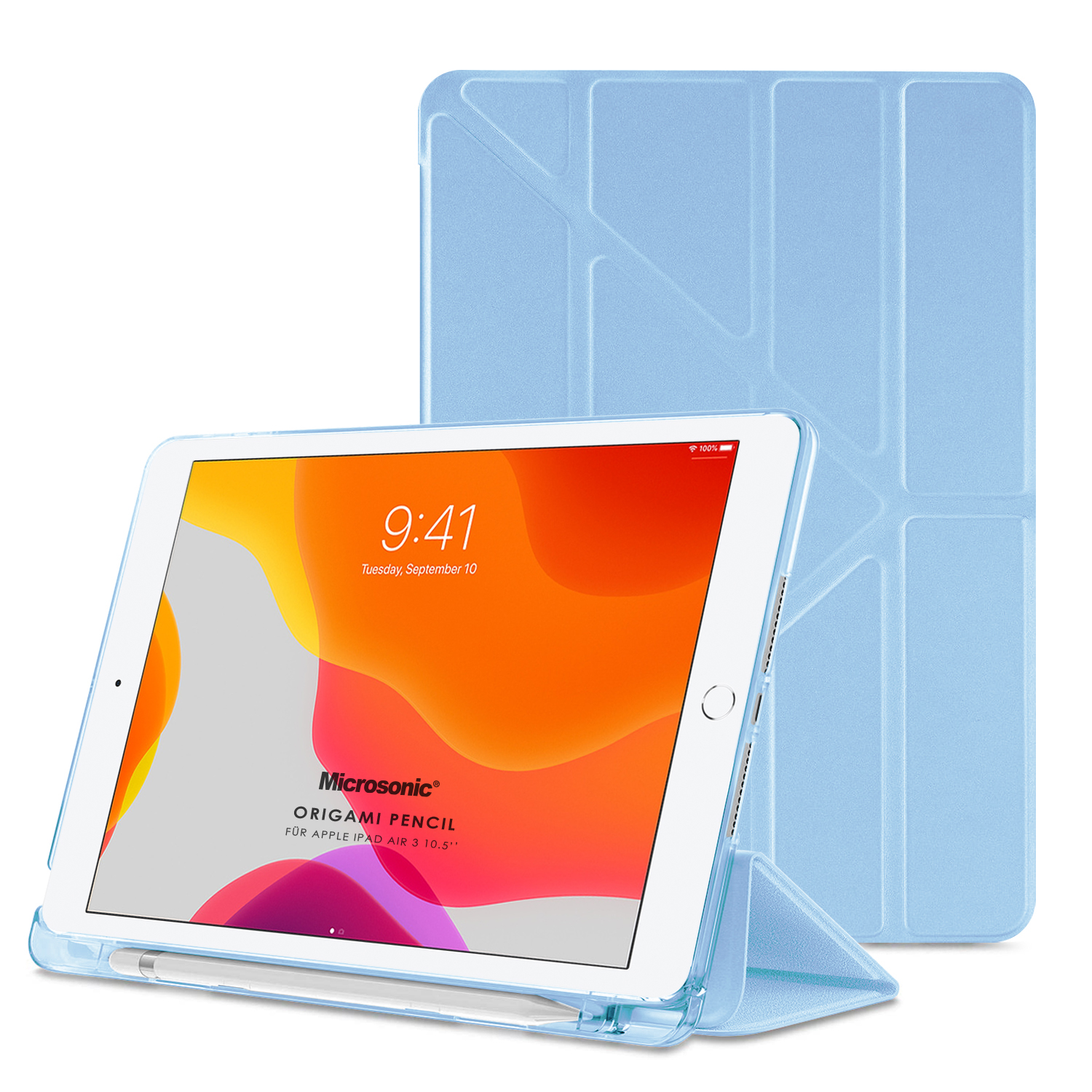 Microsonic Apple iPad Pro 10 5 Kılıf A1701-A1709-A1852 Origami Pencil Mavi