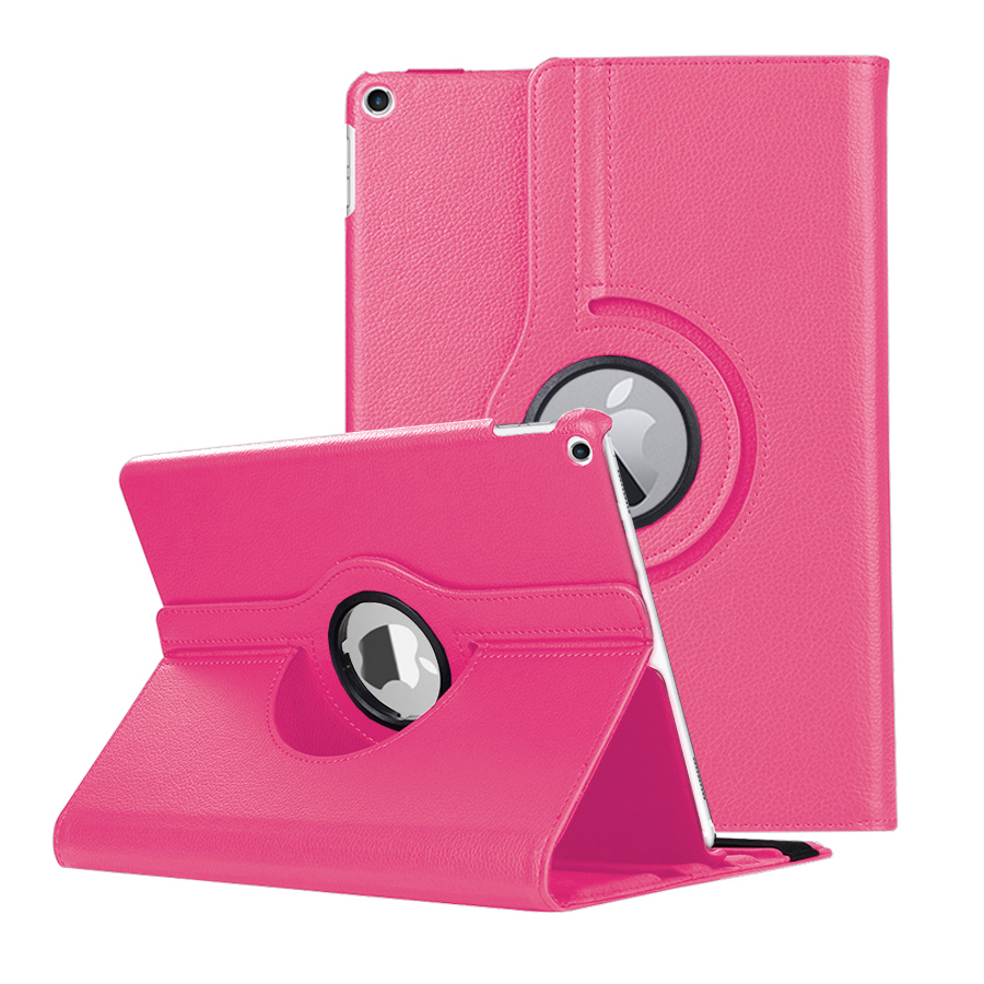 Microsonic Apple iPad Air 3 10 5 2019 A2152-A2123-A2153-A2154 Kılıf 360 Rotating Stand Deri Koyu Pembe