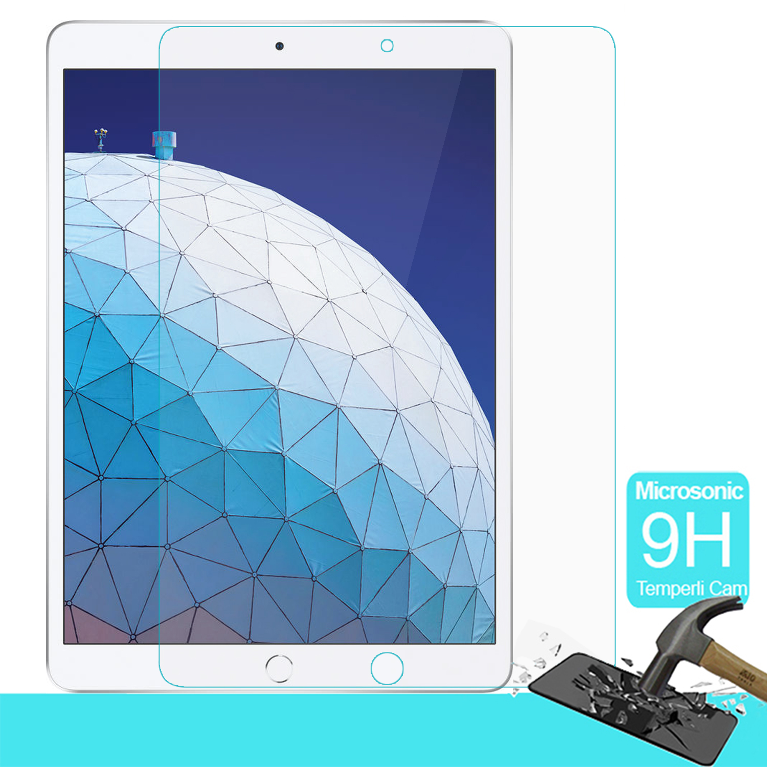 Microsonic Apple iPad Air 3 10 5 2019 A2152-A2123-A2153-A2154 Temperli Cam Ekran koruyucu