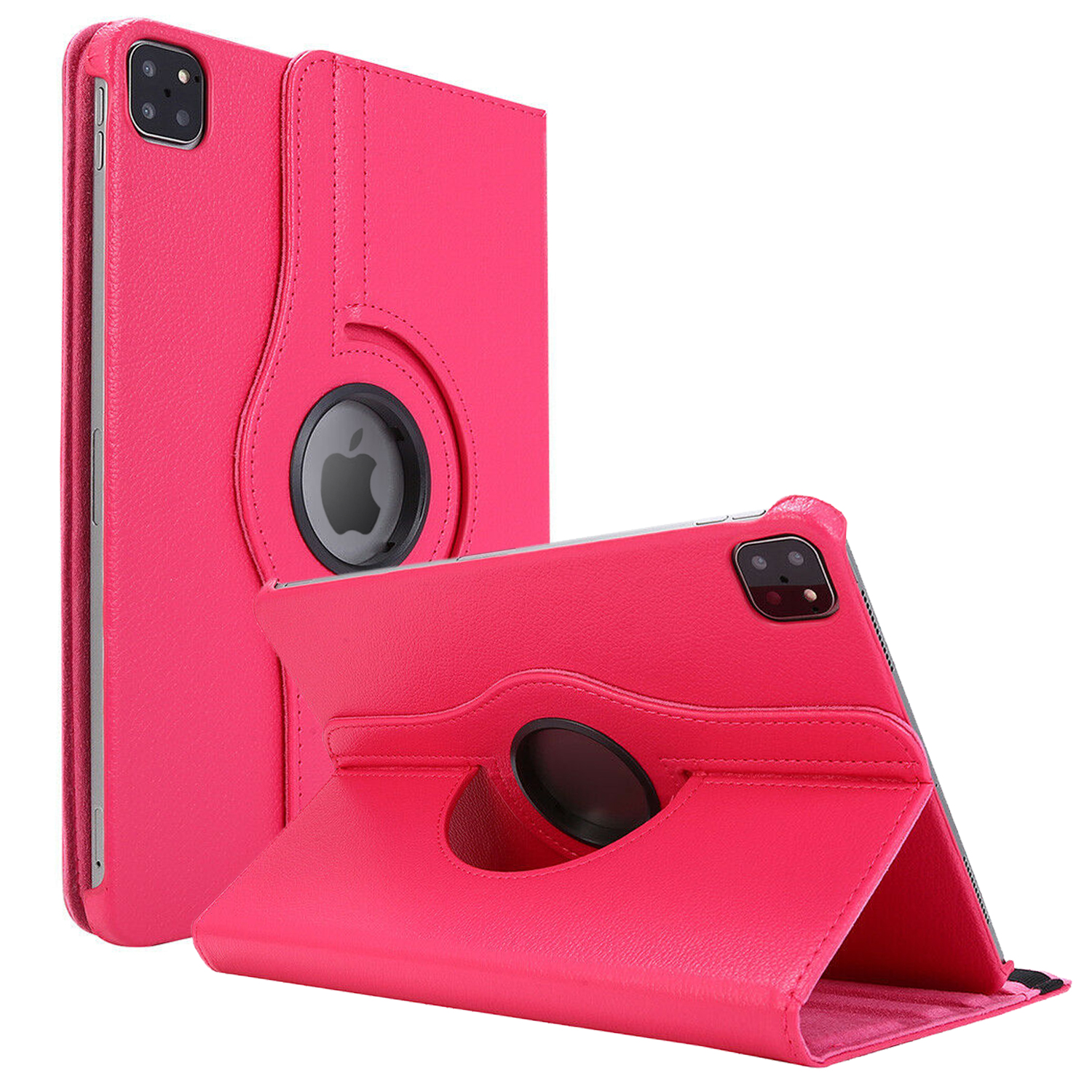 Microsonic Apple iPad Pro 11 2022 4 Nesil Kılıf A2759-A2435-A2761-A2762 360 Rotating Stand Deri Pembe