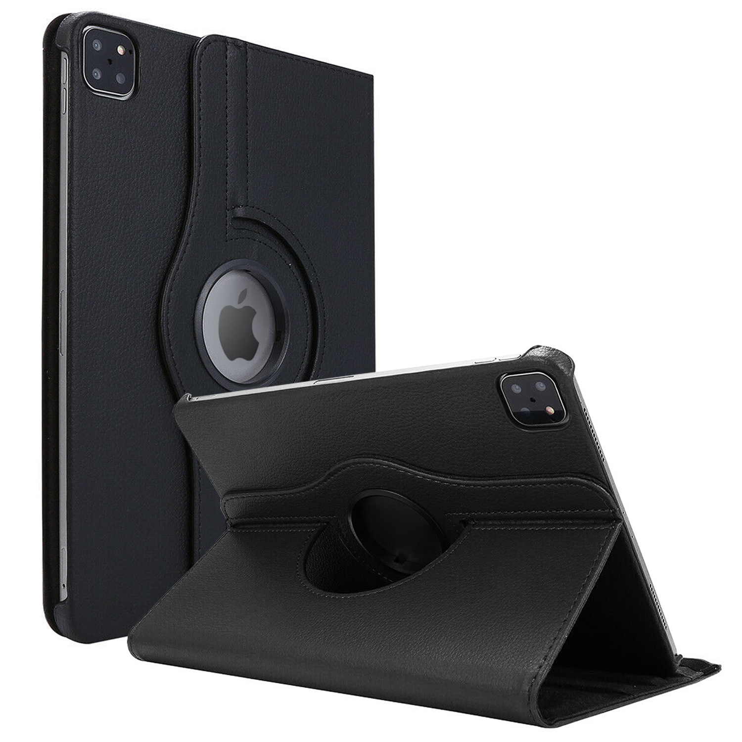 Microsonic Apple iPad Pro 11 2020 2 Nesil Kılıf A2228-A2068-A2230 360 Rotating Stand Deri Siyah