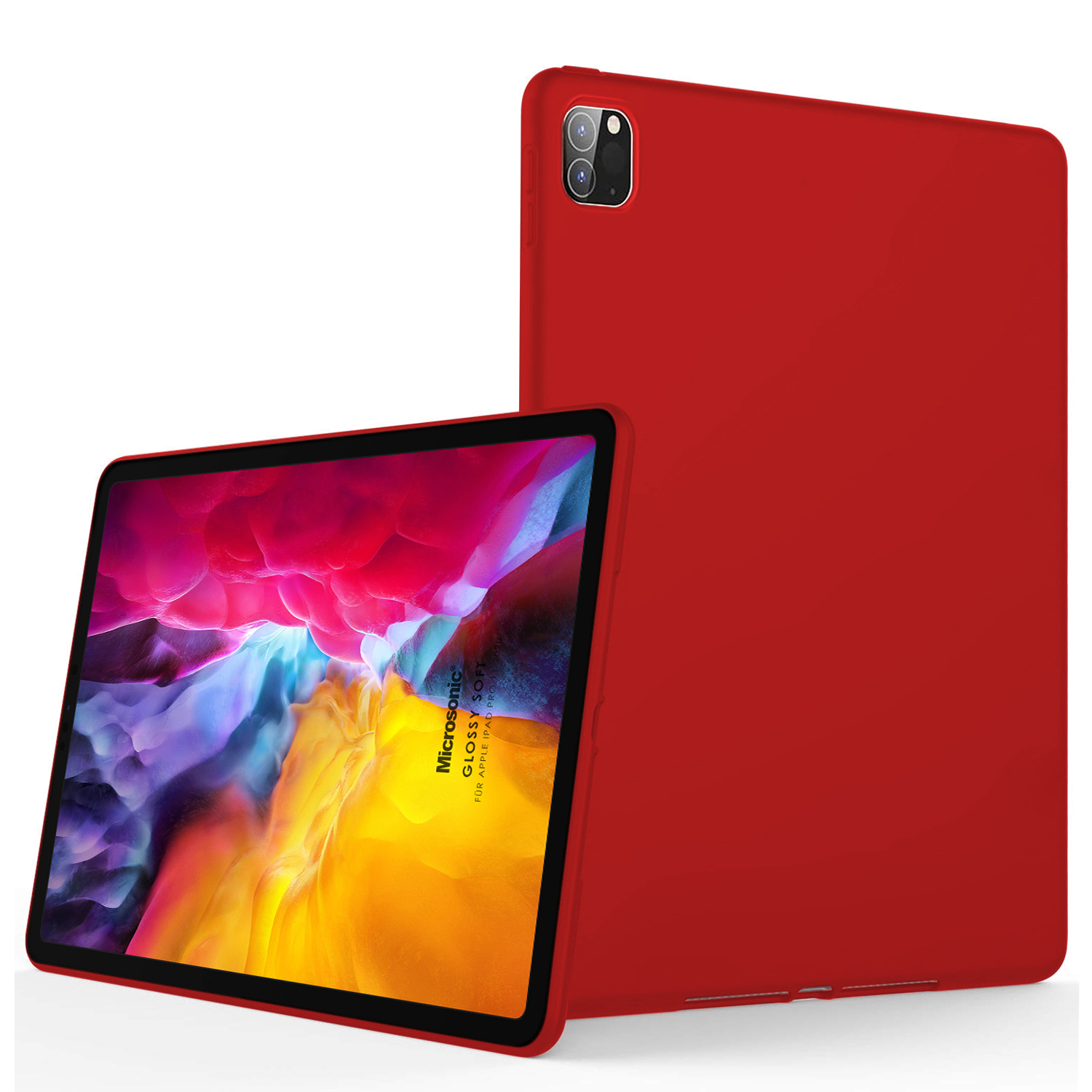 Microsonic Apple iPad Pro 11 2021 3 Nesil Kılıf A2377-A2459-A2301-A2460 Matte Silicone Kırmızı