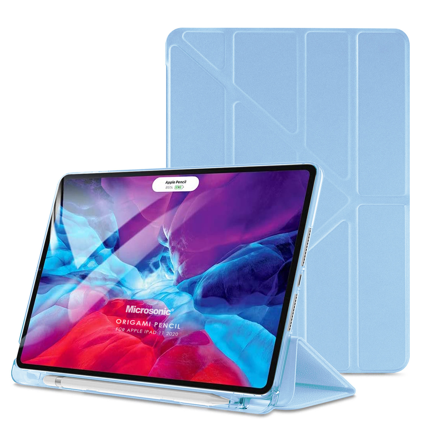 Microsonic Apple iPad Pro 11 2024 Kılıf A2836-A2837 Origami Pencil Mavi