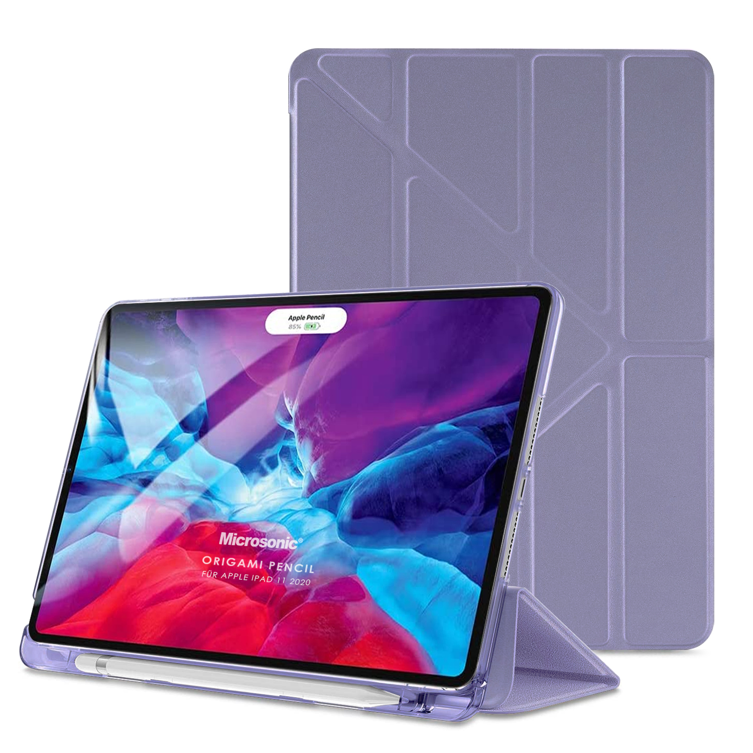 Microsonic Apple iPad Pro 11 2024 Kılıf A2836-A2837 Origami Pencil Lila