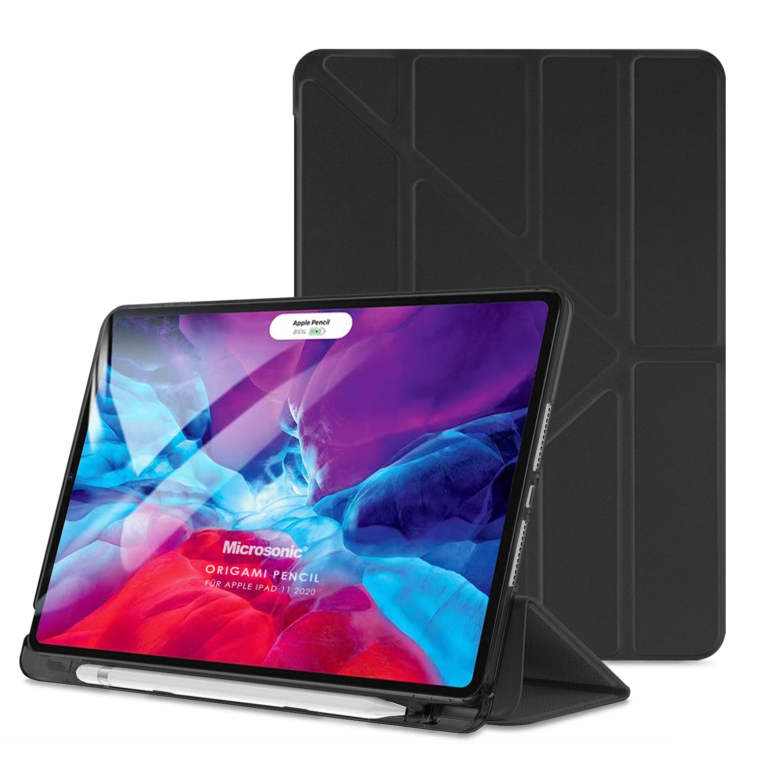 Microsonic Apple iPad Pro 11 2024 Kılıf A2836-A2837 Origami Pencil Siyah