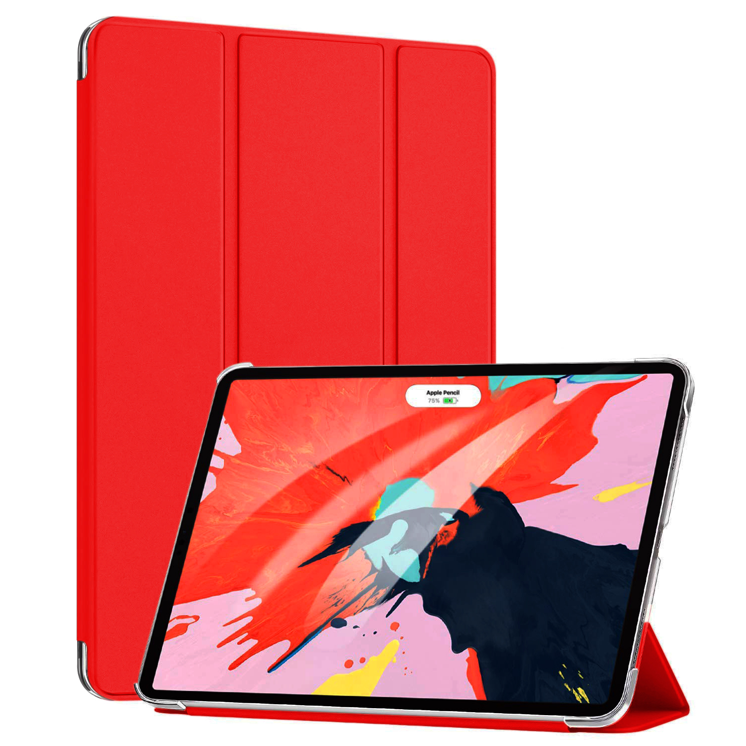 Microsonic Apple iPad 11 2018 A1980-A2013-A1934-A1979 Smart Case ve arka Kılıf Kırmızı