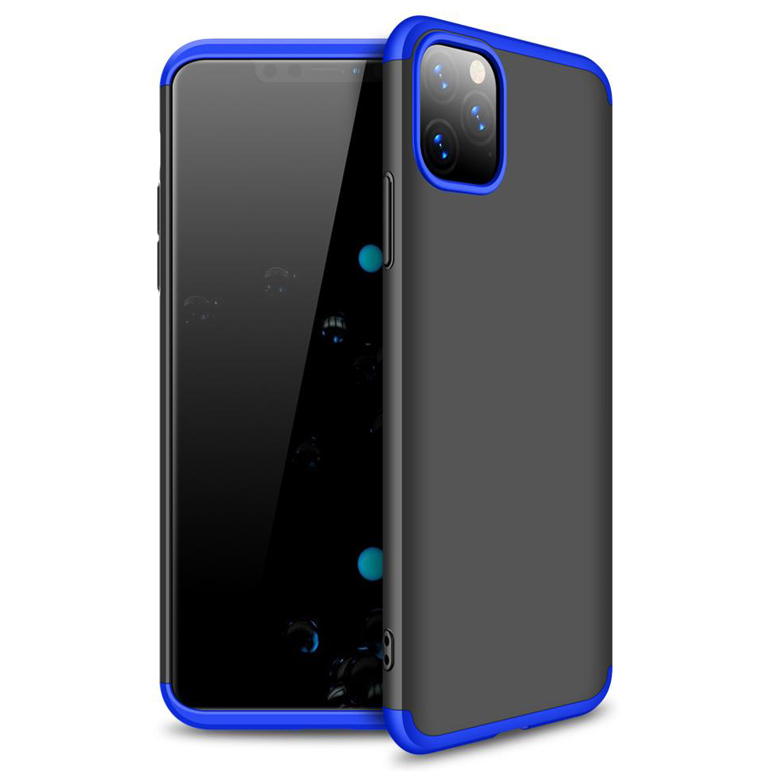 Microsonic Apple iPhone 11 Pro 5 8 Kılıf Double Dip 360 Protective Siyah Mavi