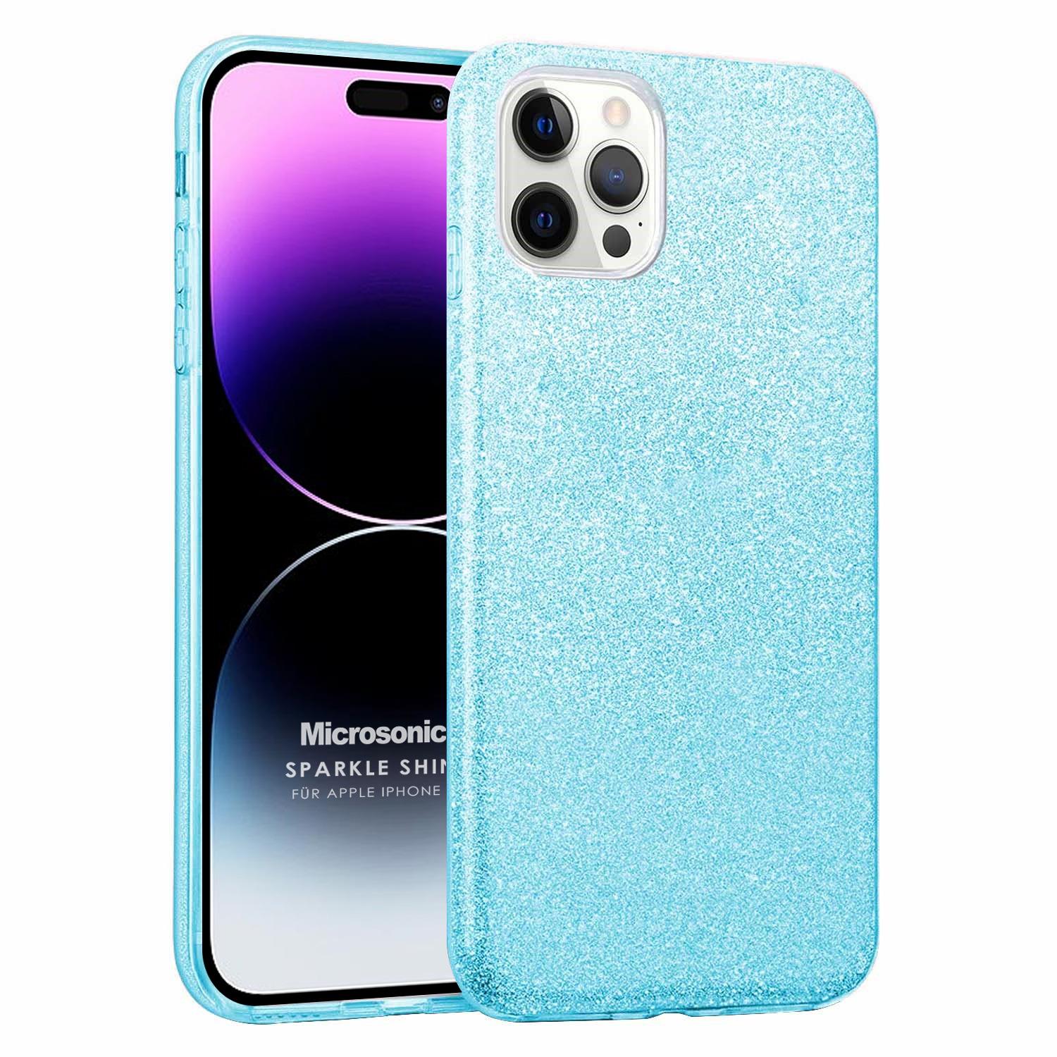 Microsonic Apple iPhone 14 Pro Max Kılıf Sparkle Shiny Mavi