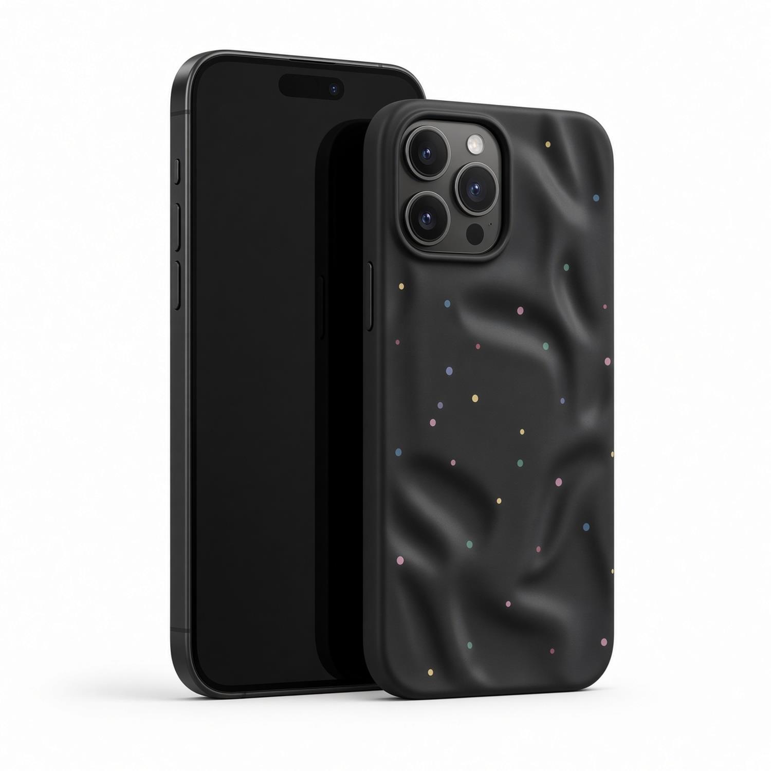 Microsonic Apple iPhone 15 Pro Max Kılıf Rippledots Siyah