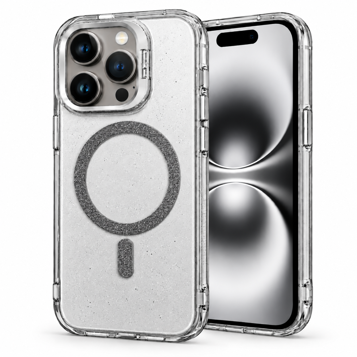 Microsonic Apple iPhone 15 Pro Max Kılıf SparkMag Luxe Gri