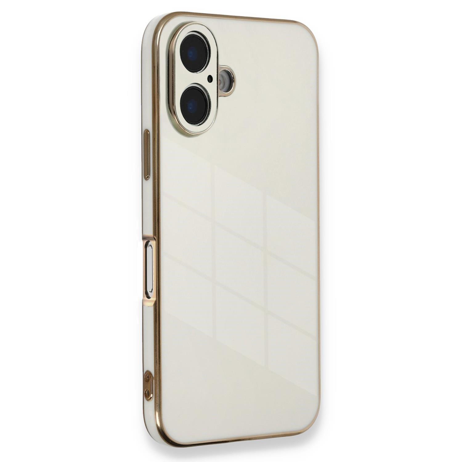 Microsonic Apple iPhone 16 Kılıf Olive Plated Beyaz
