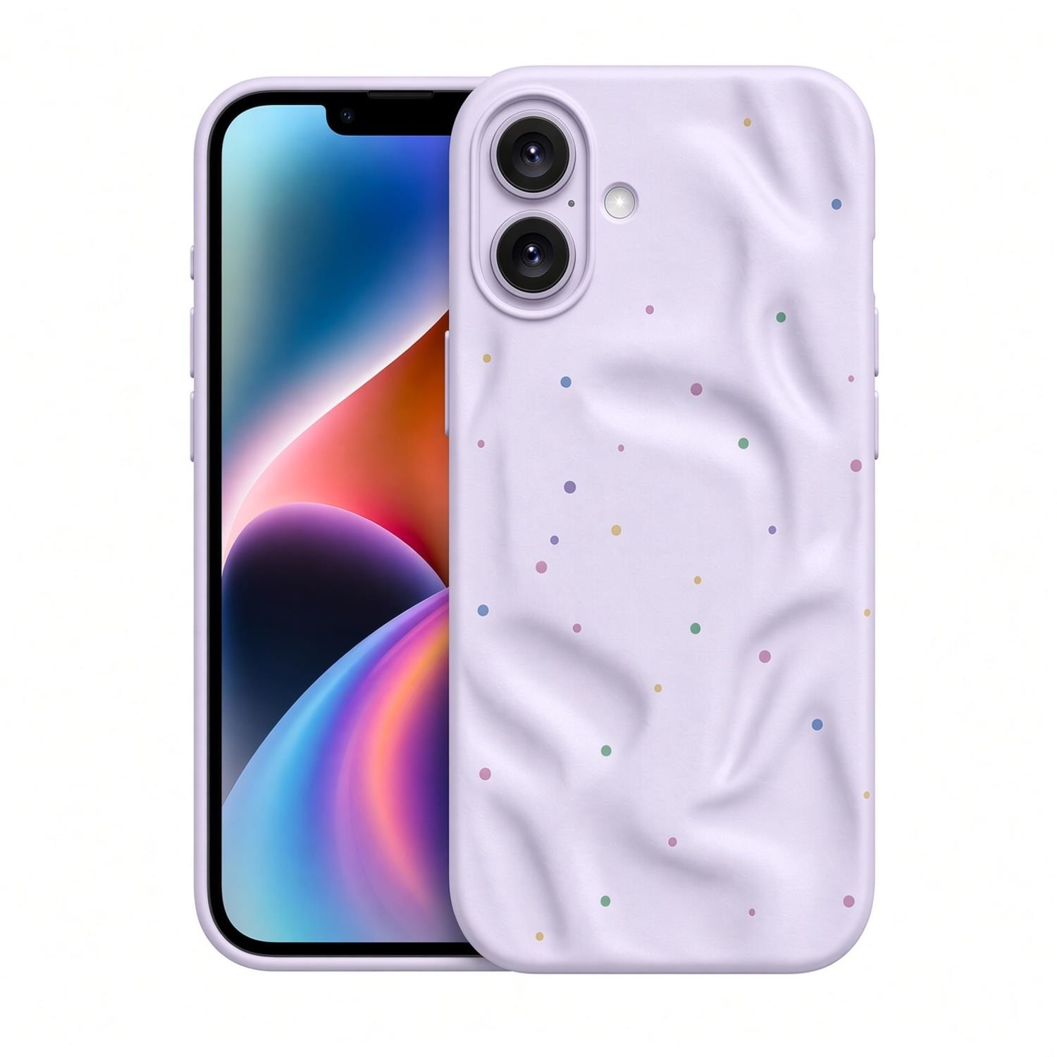 Microsonic Apple iPhone 16 Plus Kılıf Rippledots Lila