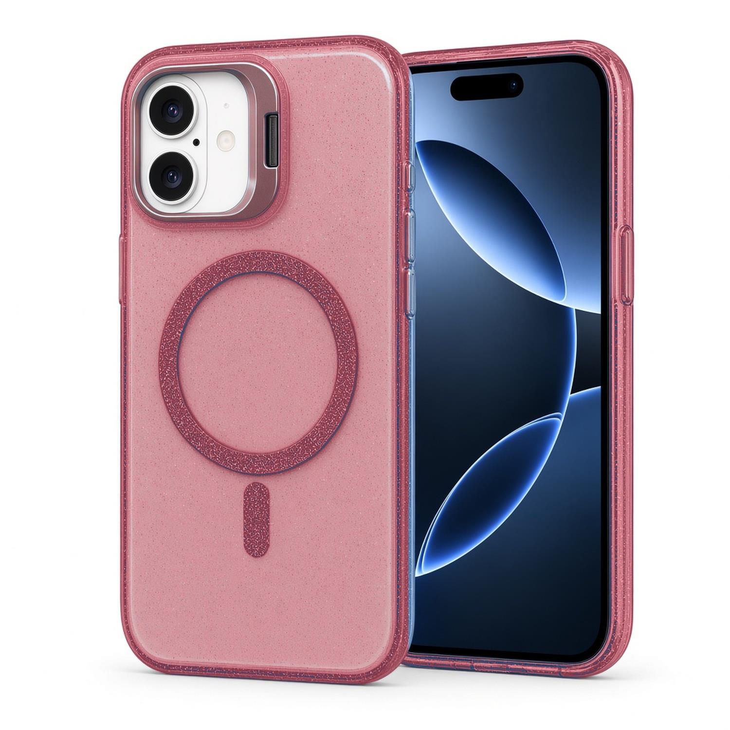 Microsonic Apple iPhone 16 Kılıf SparkMag Luxe Pembe