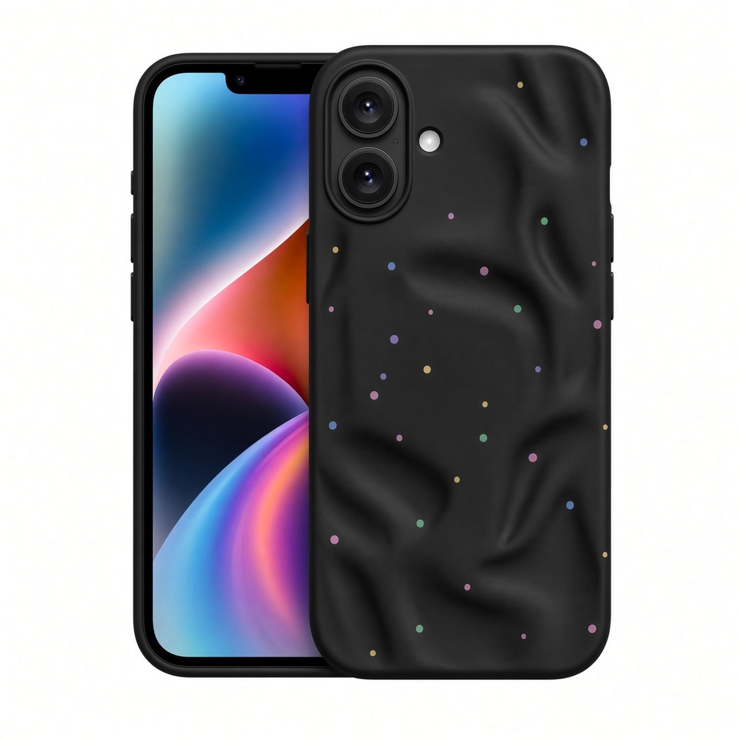 Microsonic Apple iPhone 16 Plus Kılıf Rippledots Siyah