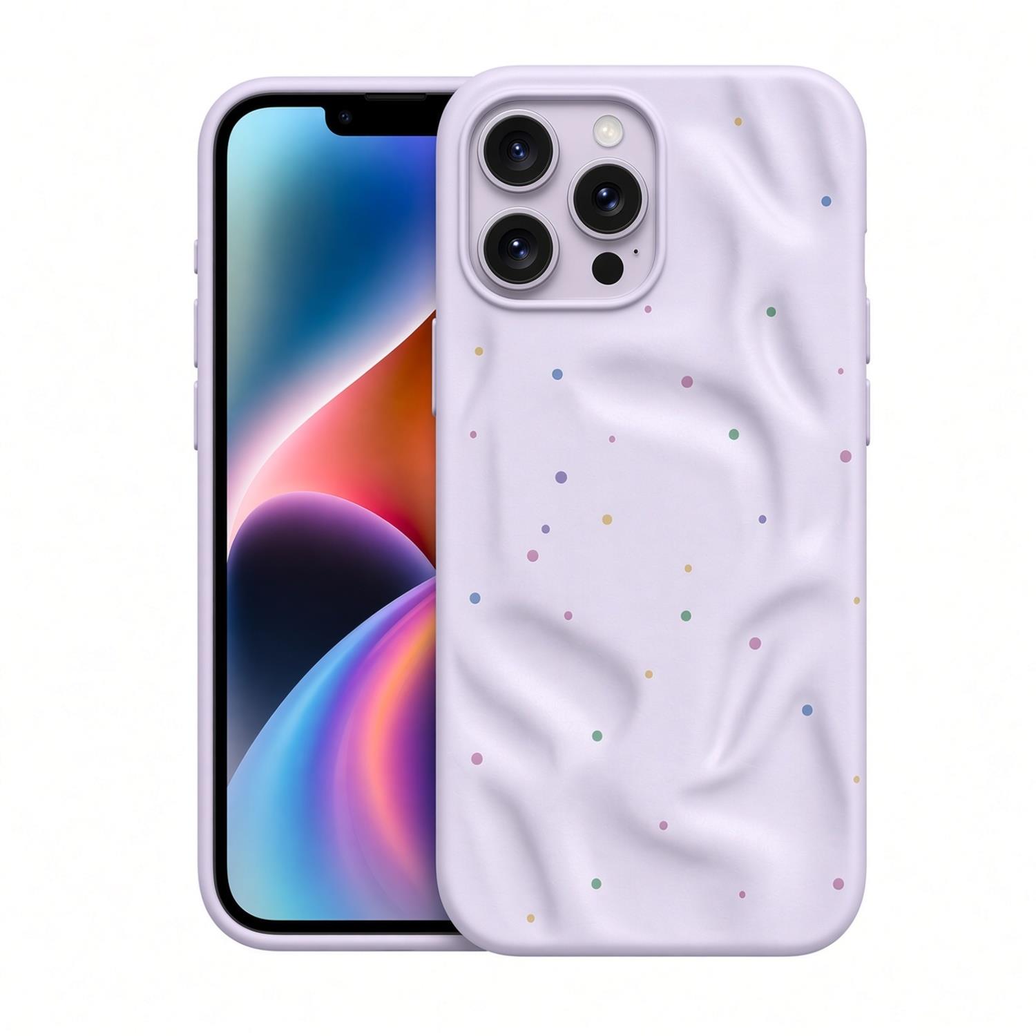 Microsonic Apple iPhone 16 Pro Kılıf Rippledots Lila
