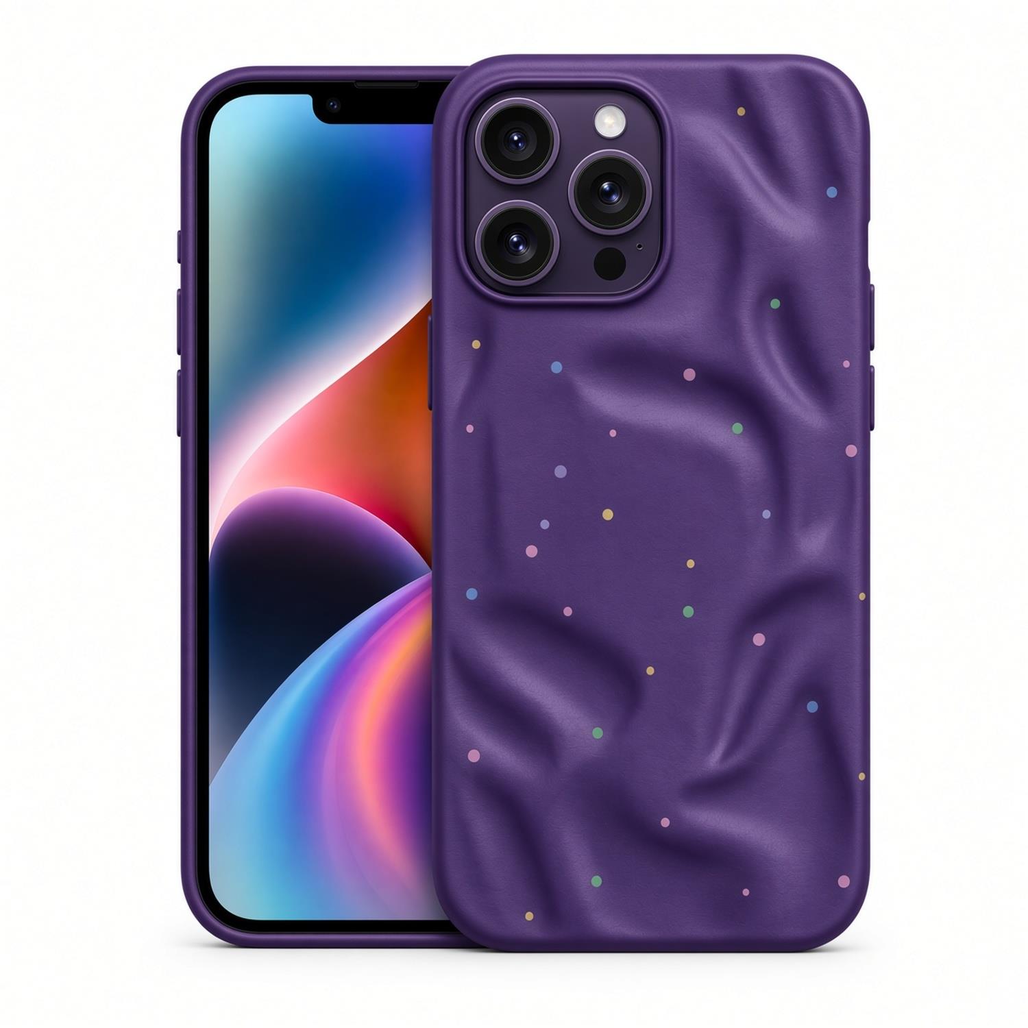 Microsonic Apple iPhone 16 Pro Kılıf Rippledots Mor