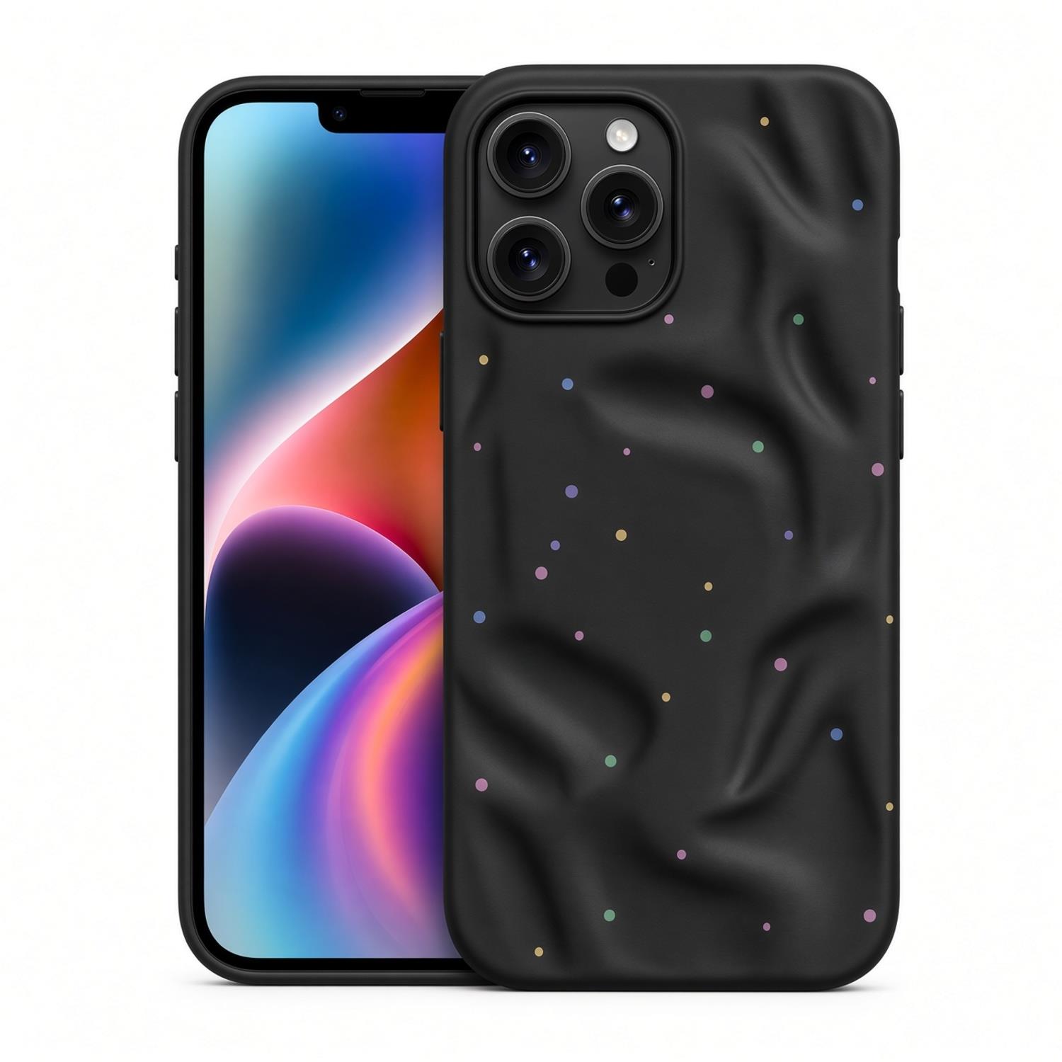 Microsonic Apple iPhone 16 Pro Kılıf Rippledots Siyah