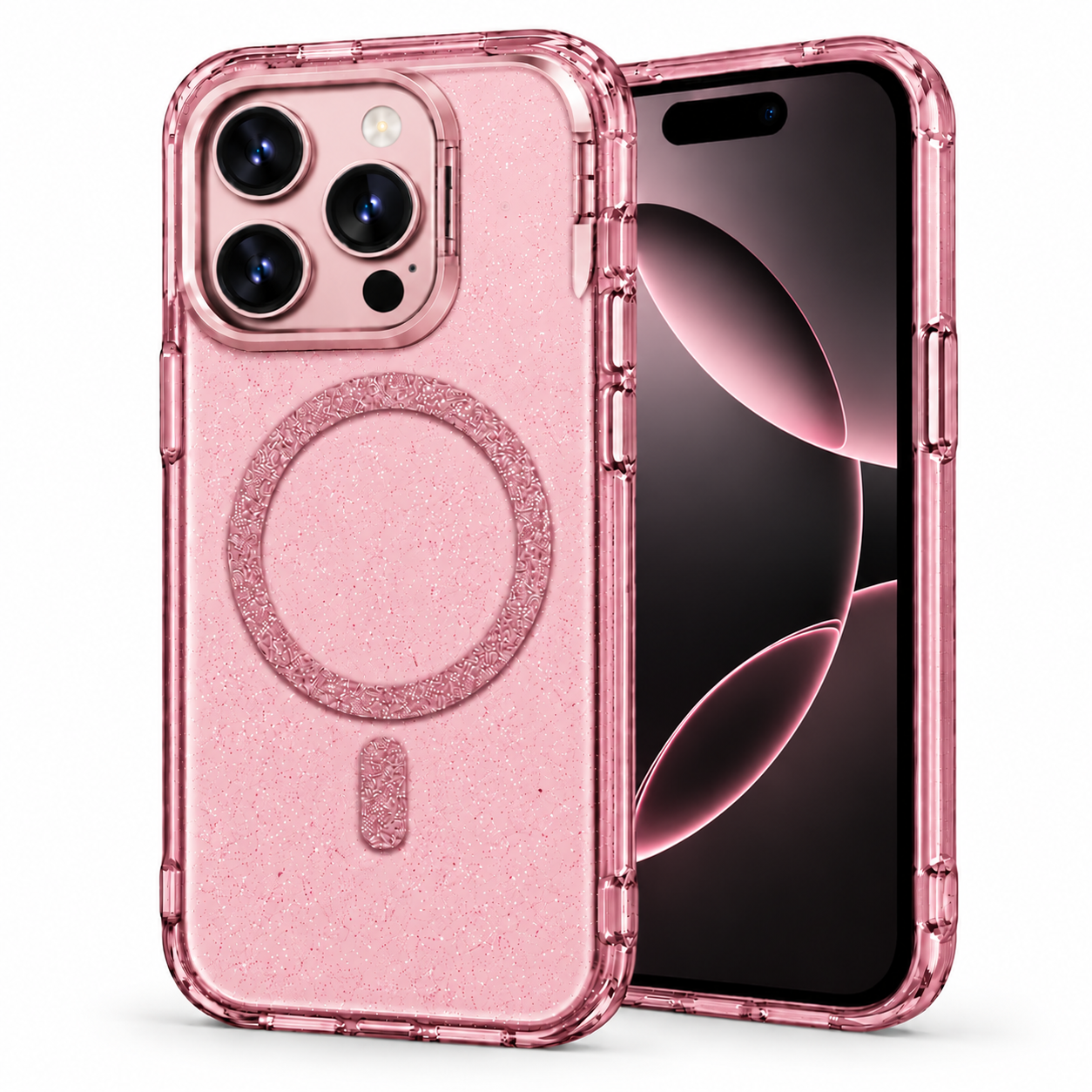 Microsonic Apple iPhone 16 Pro Kılıf SparkMag Luxe Pembe