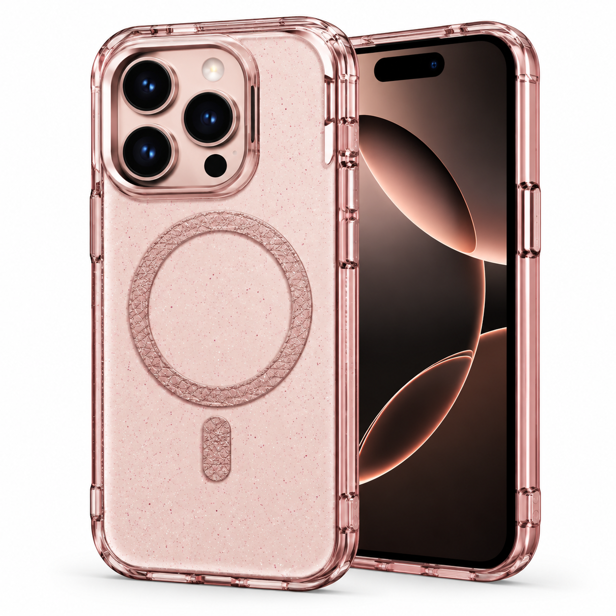 Microsonic Apple iPhone 16 Pro Kılıf SparkMag Luxe Rose