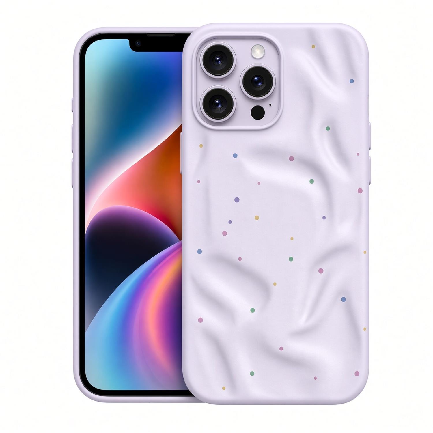 Microsonic Apple iPhone 16 Pro Max Kılıf Rippledots Lila